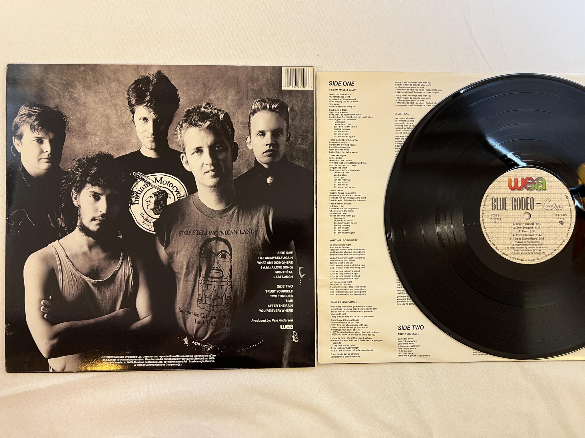 Omslagsbild för skivan BLUE RODEO Casino LP -90 Can WARNER 1727701 * Country rock *