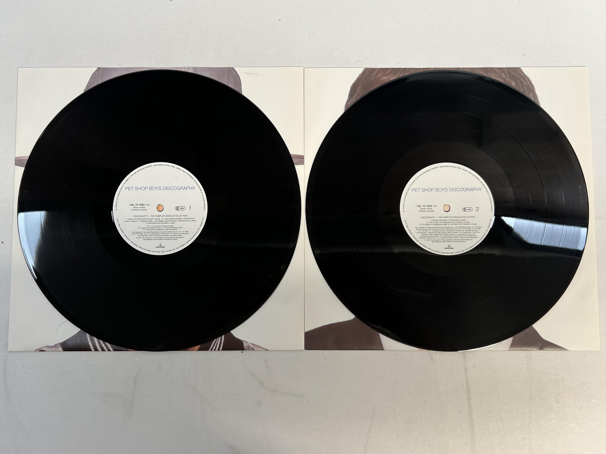 Omslagsbild för skivan PET SHOP BOYS Discography 2xLP -91 PARLOPHONE 168 7 97994 1