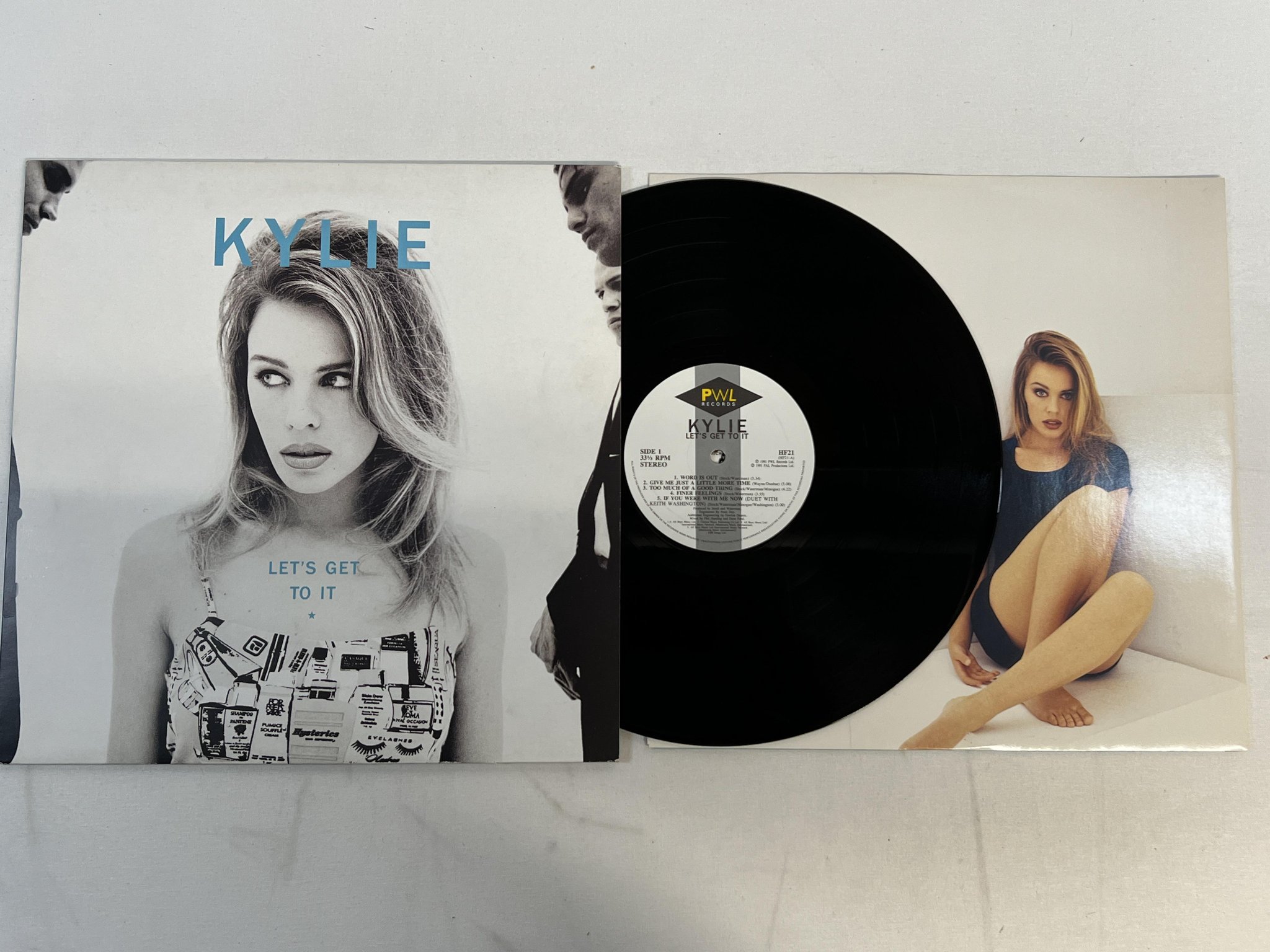 Omslagsbild för skivan KYLIE MINOUGE Let's Get To It LP -91 UK PWL HF21