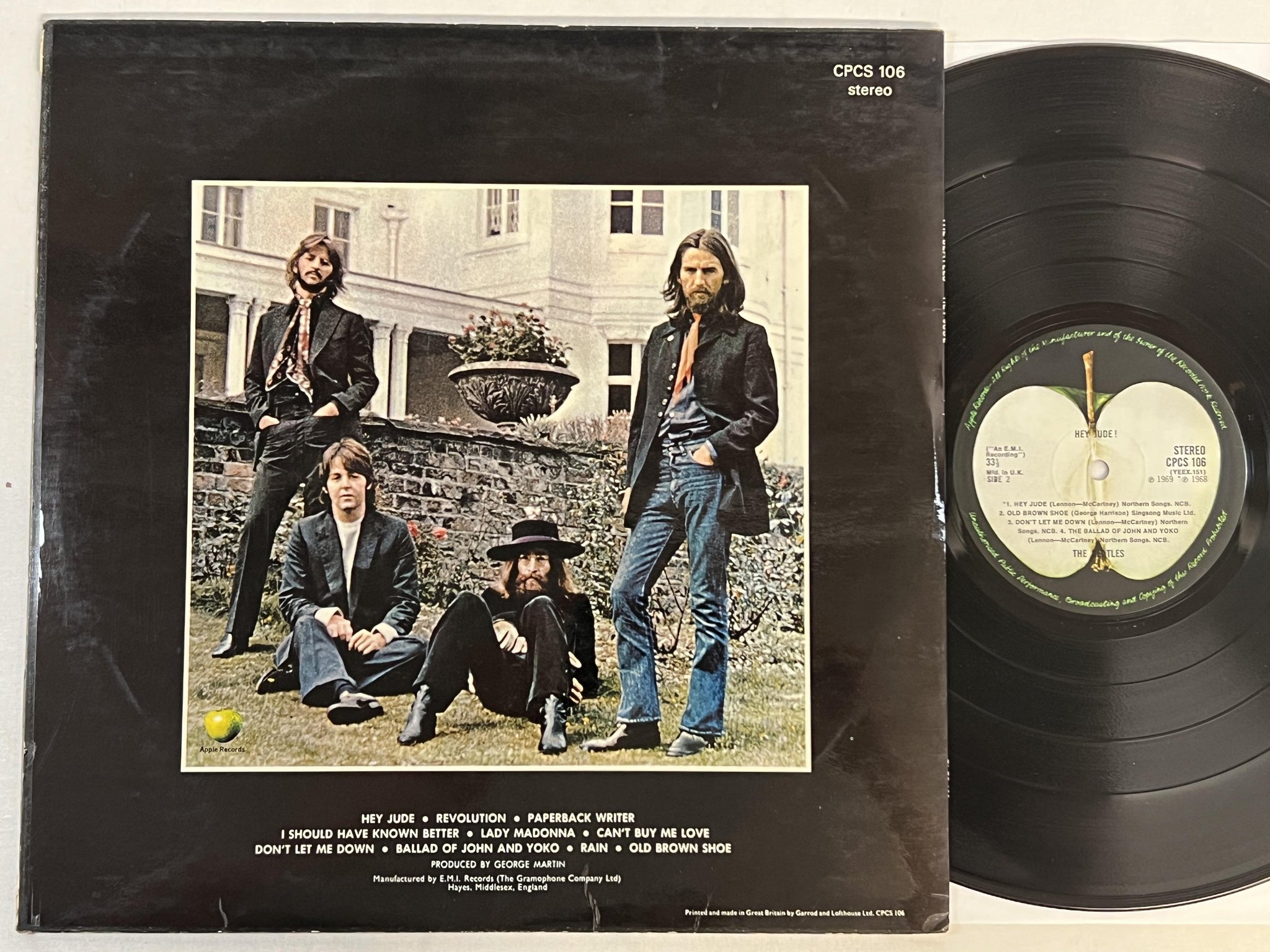 Omslagsbild för skivan THE BEATLES hey Jude LP -70 UK APPLE CPCS 106 ** rare export **