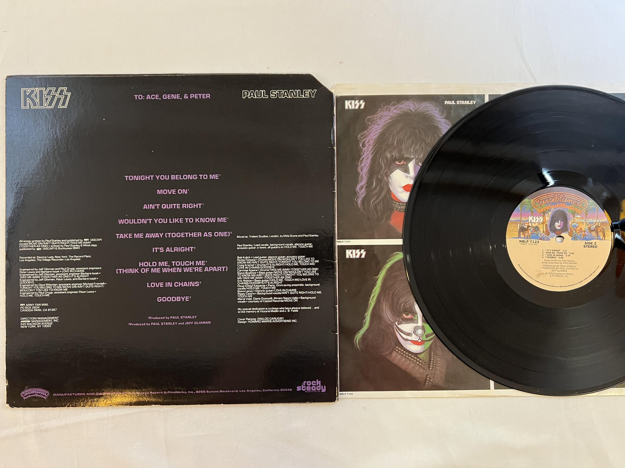 Omslagsbild för skivan PAUL STANLEY Kiss LP -78 US CASABLANCA NBLP 7123