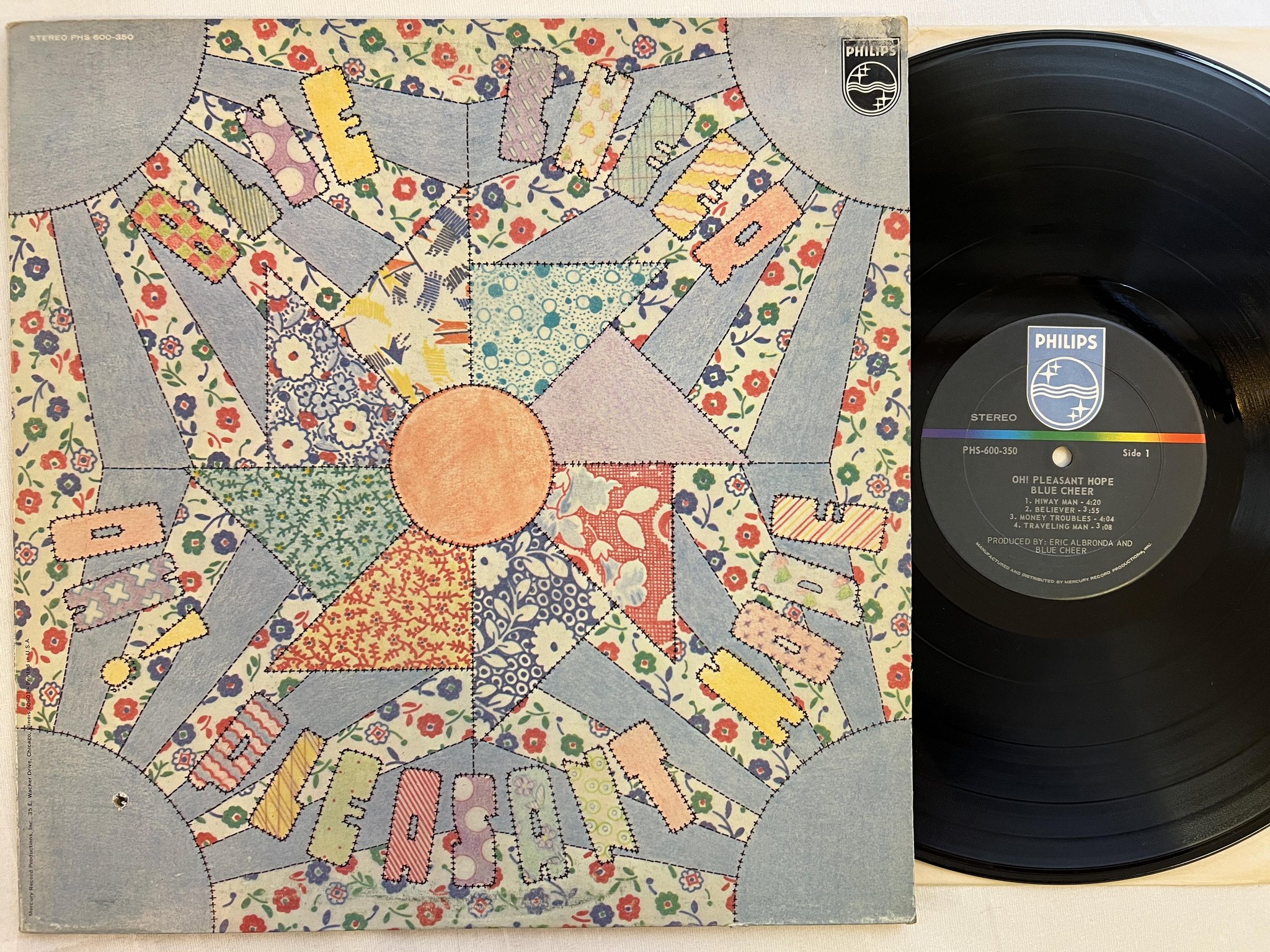 Omslagsbild för skivan BLUE CHEER oh! pleasant hope LP -71 US PHILIPS PHS 600-350