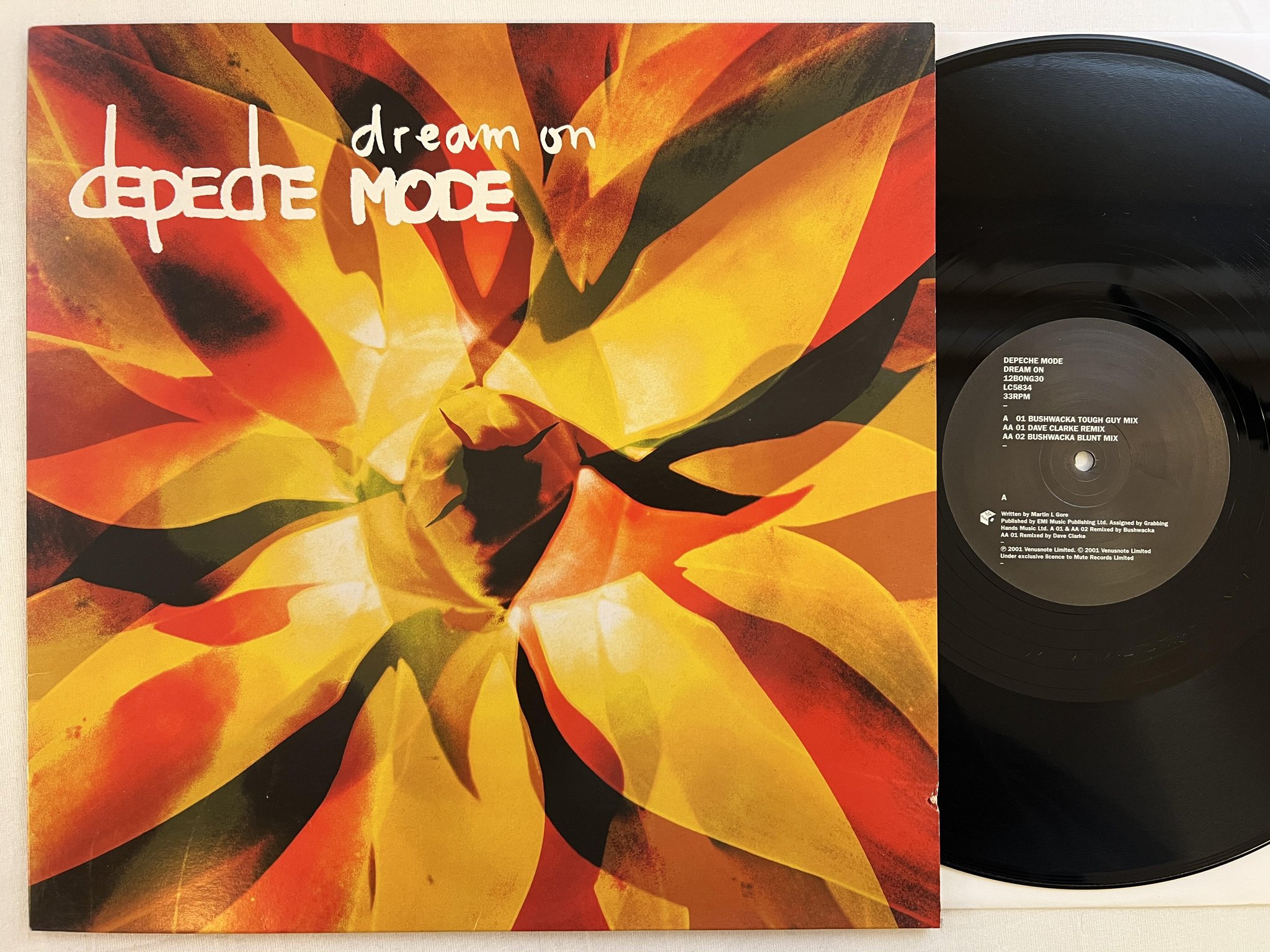 Omslagsbild för skivan DEPECHE MODE dream on 12" 2001 UK MUTE 12BONG30