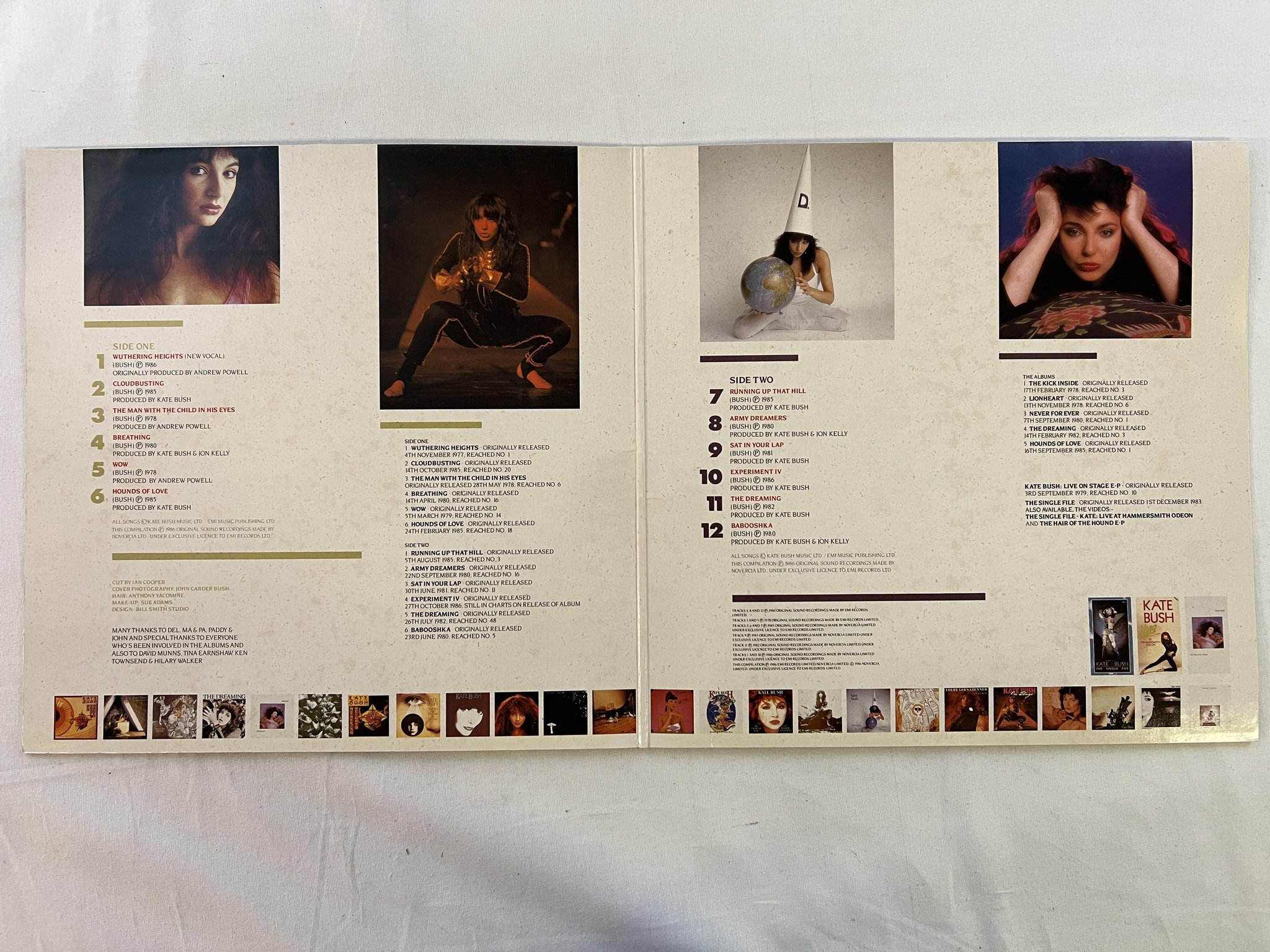 Omslagsbild för skivan KATE BUSH the whole story LP -86 Hol EMI 1C 062-2612011
