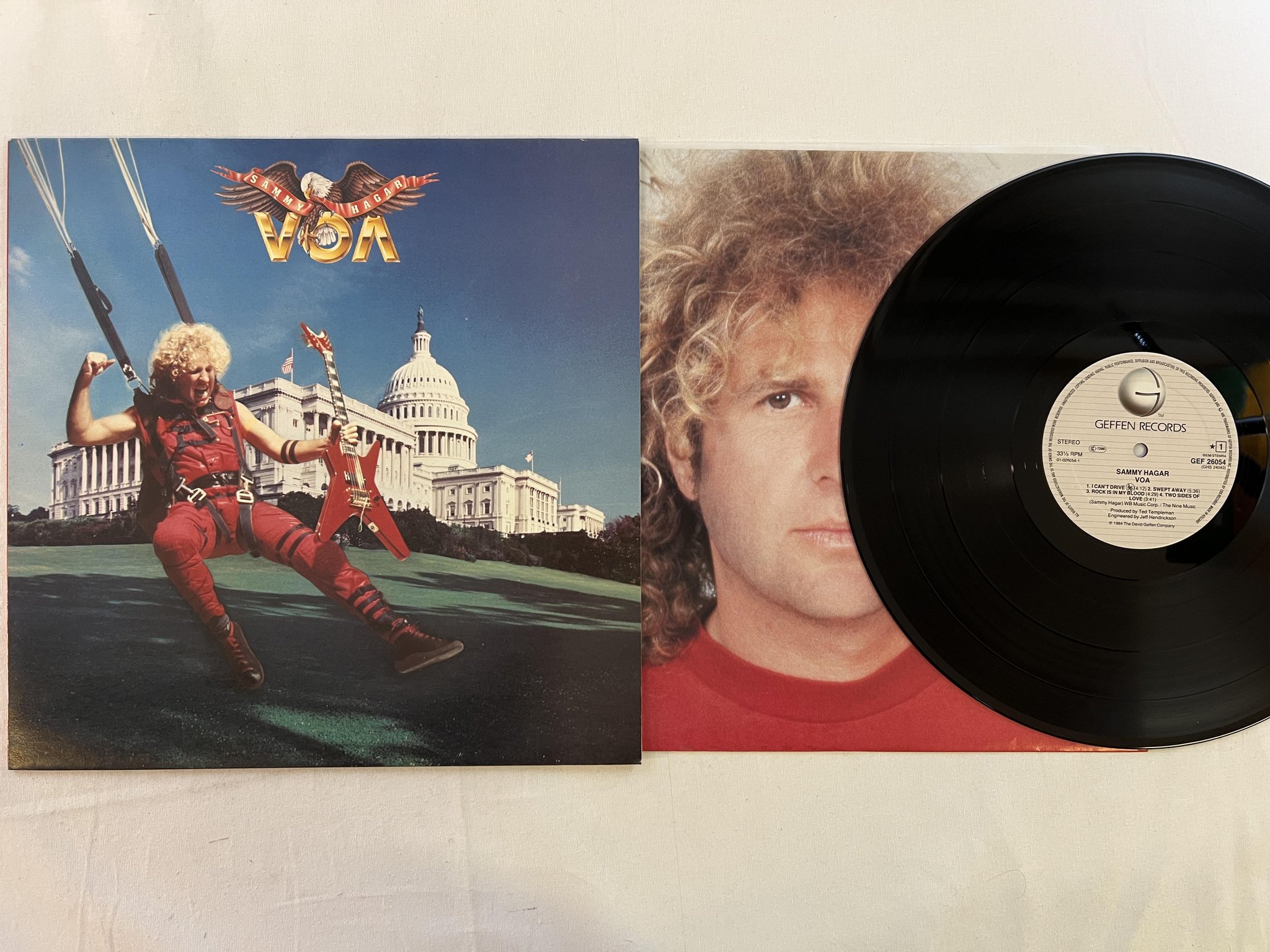Omslagsbild för skivan SAMMY HAGAR voa LP -84 Hol GEFFEN GEF 26054
