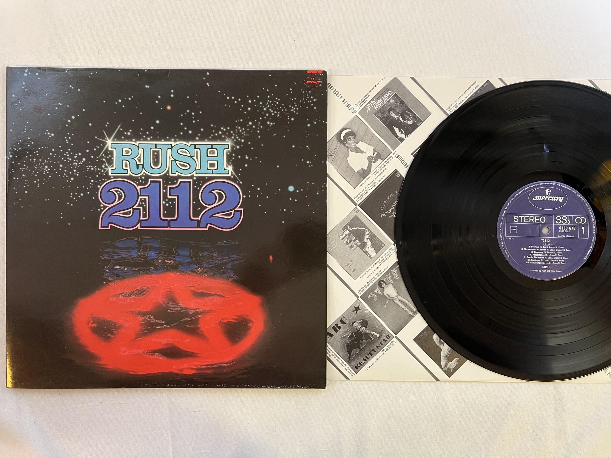 Omslagsbild för skivan RUSH 2112 LP -76 Hol MERCURY 6338 678