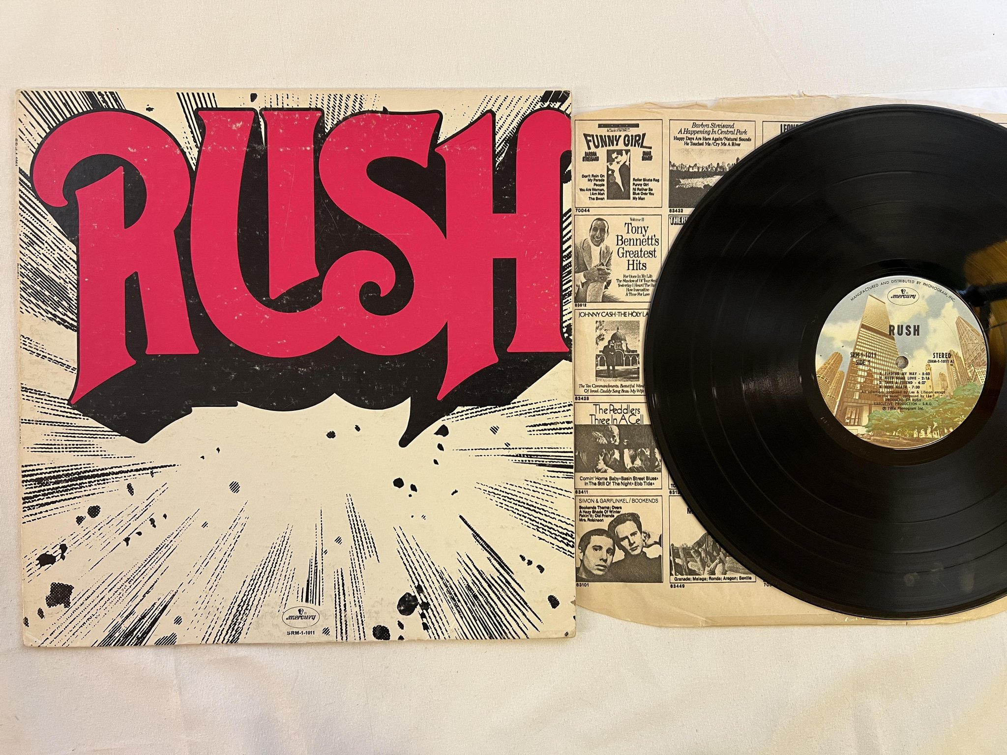 Omslagsbild för skivan RUSH s/t LP -74 US MERCURY SRM-1-1011