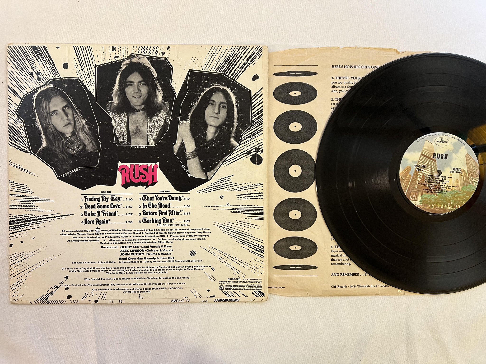 Omslagsbild för skivan RUSH s/t LP -74 US MERCURY SRM-1-1011