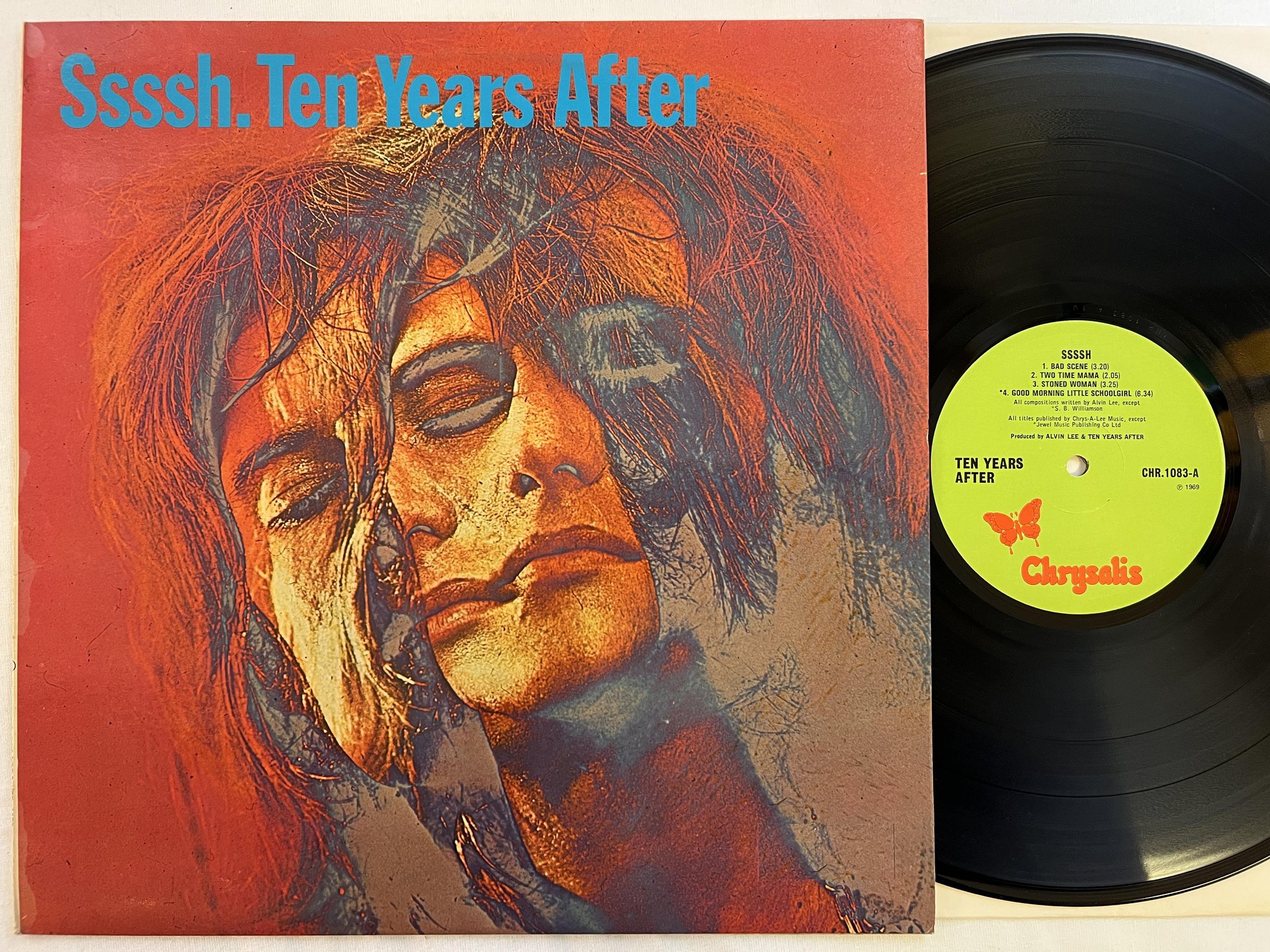 Omslagsbild för skivan TEN YEARS AFTER ssssh LP re UK CHRYSALIS CHR 1083