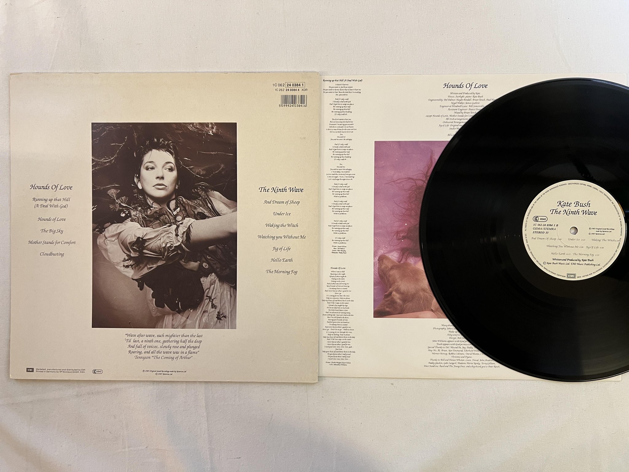 Omslagsbild för skivan KATE BUSH the ninth wave LP -85 EEC EMI 1C 062-2403841