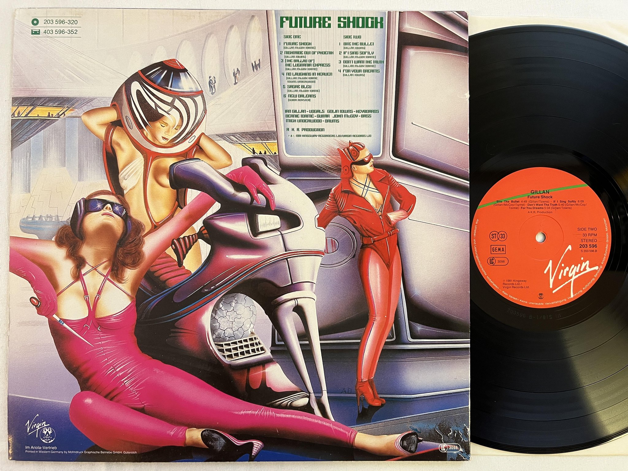 Omslagsbild för skivan GILLAN future shock LP -81 Ger VIRGIN 203596