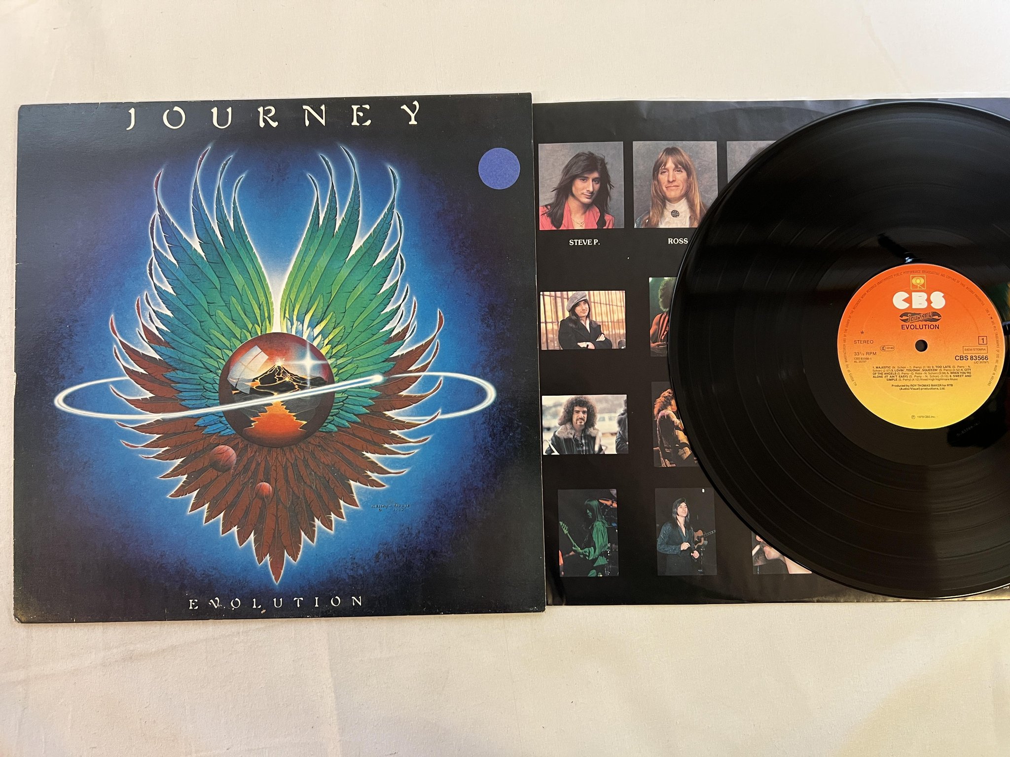 Omslagsbild för skivan JOURNEY evolution LP -79 Hol CBS 83566
