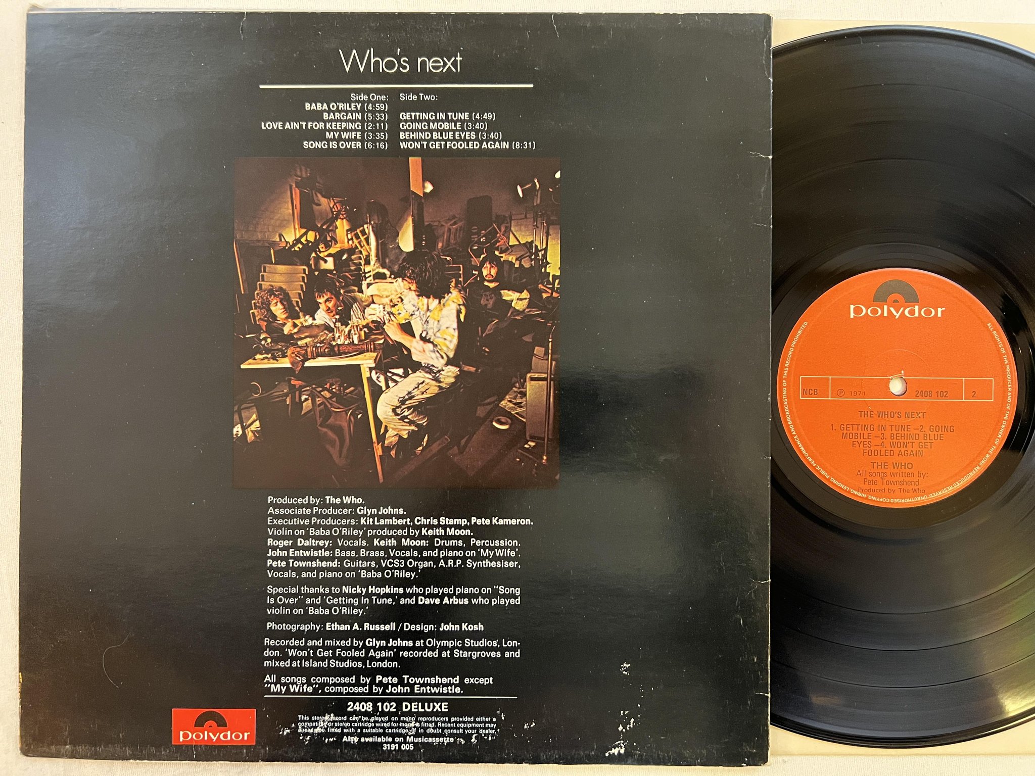 Omslagsbild för skivan THE WHO the who's next LP re ncb POLYDOR 22408 102