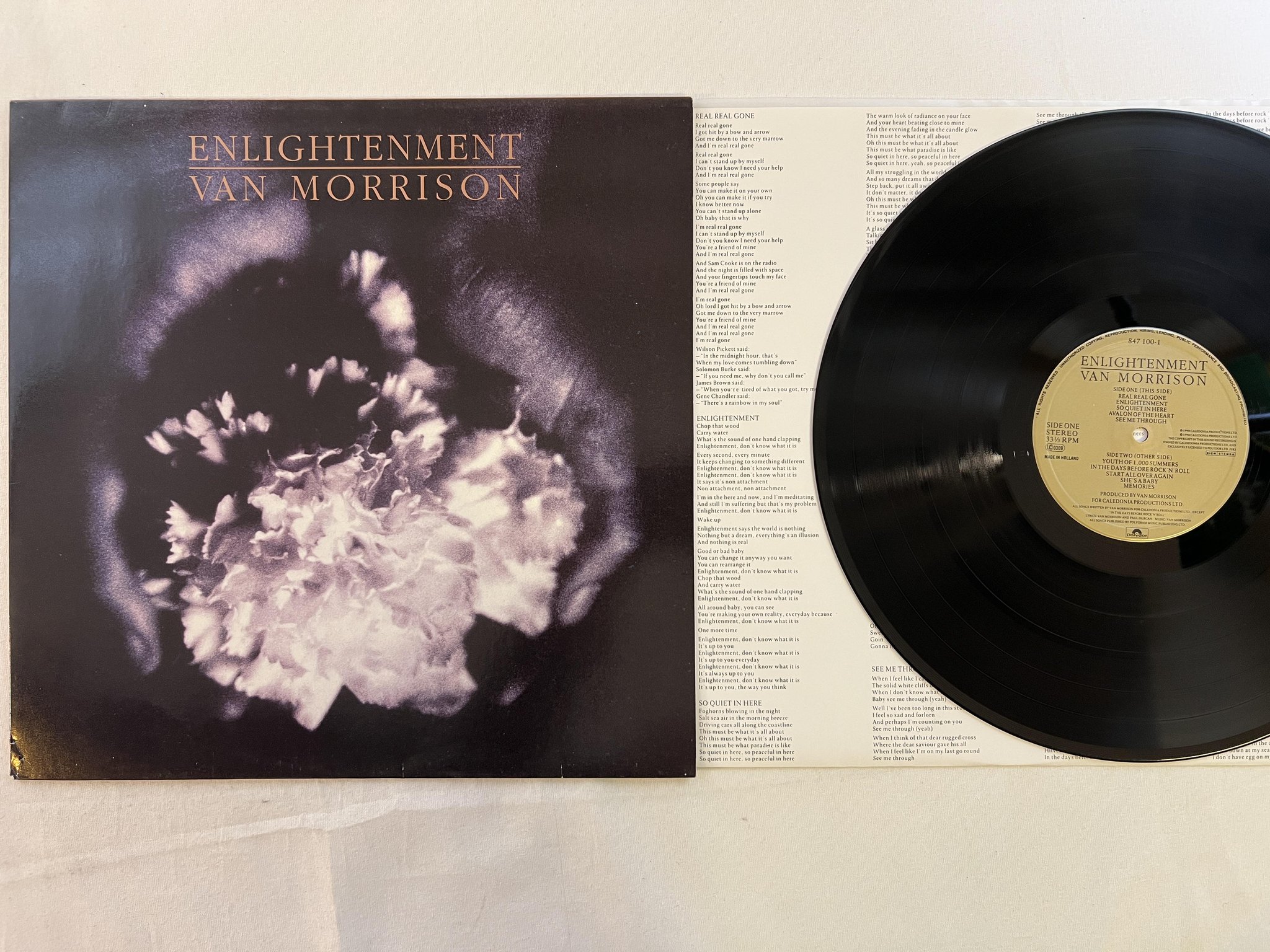 Omslagsbild för skivan VAN MORRISON enlightenment LP -90 Hol POLYDOR 847 100-1