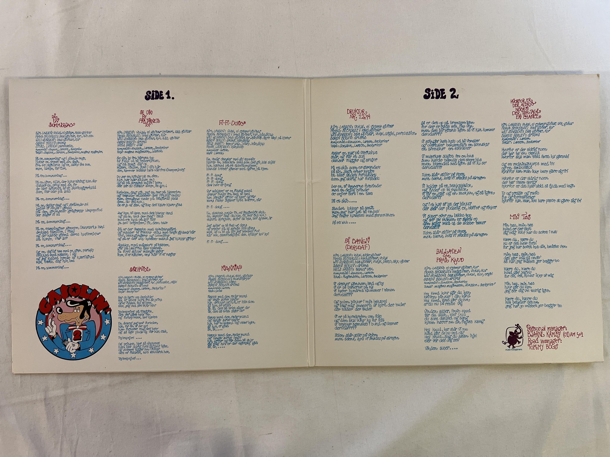 Omslagsbild för skivan GASOLIN 2 LP re Hol CBS 65229