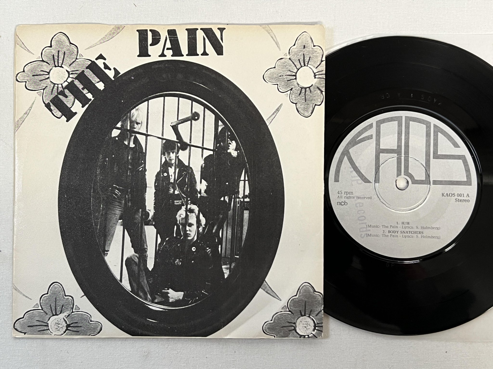 Omslagsbild för skivan THE PAIN Feel The Pain 7"single -79 Swe KAOS 001 ** punk **