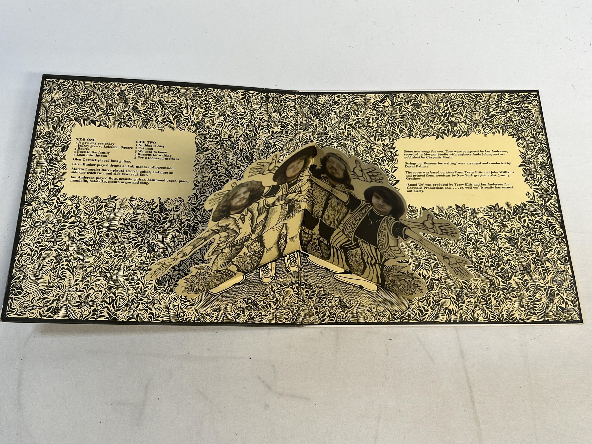 Omslagsbild för skivan JETHRO TULL stand up LP -69 UK ISLAND 2nd PINK/BLACK ILPS 9103