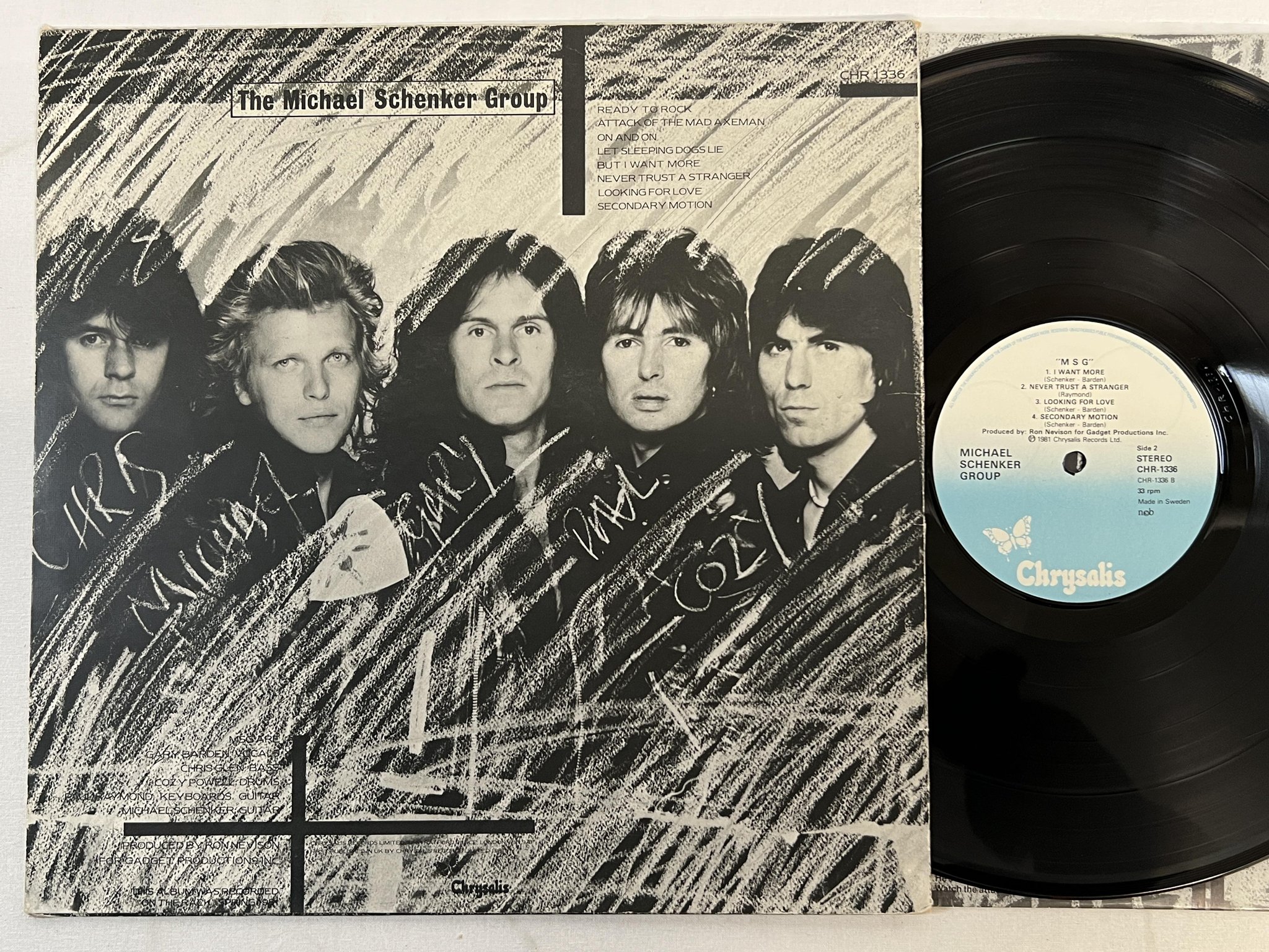 Omslagsbild för skivan THE MICHAEL SCHENKER GROUP m s g LP -81 ncb CHRYSALIS CHR 1336