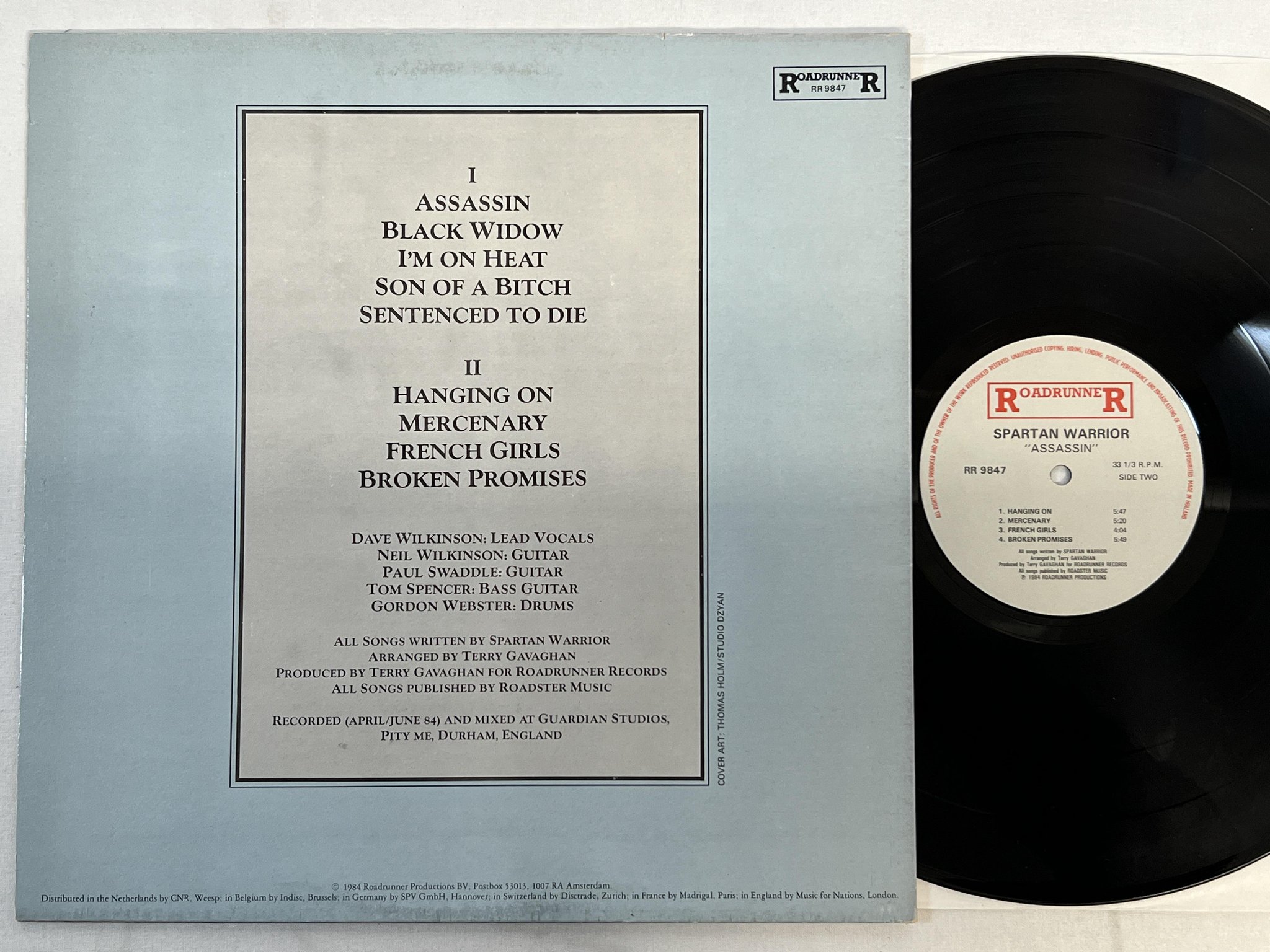 Omslagsbild för skivan SPARTAN WARRIOR Assassin LP -84 Hol ROADRUNNER RR 9847