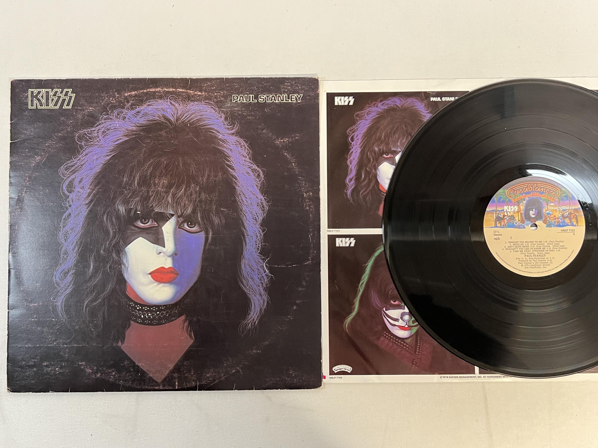 Omslagsbild för skivan PAUL STANLEY kiss LP -78 ncb CASABLANCA NBLP 7123 w/ poster