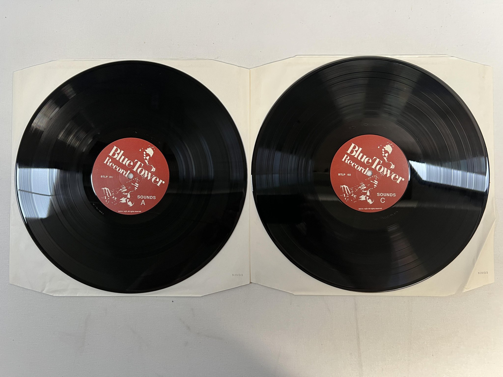 Omslagsbild för skivan V/A Sounds - Contemporary Swedish Improvised Music 2xLP -90 BLUE TOWER free jazz