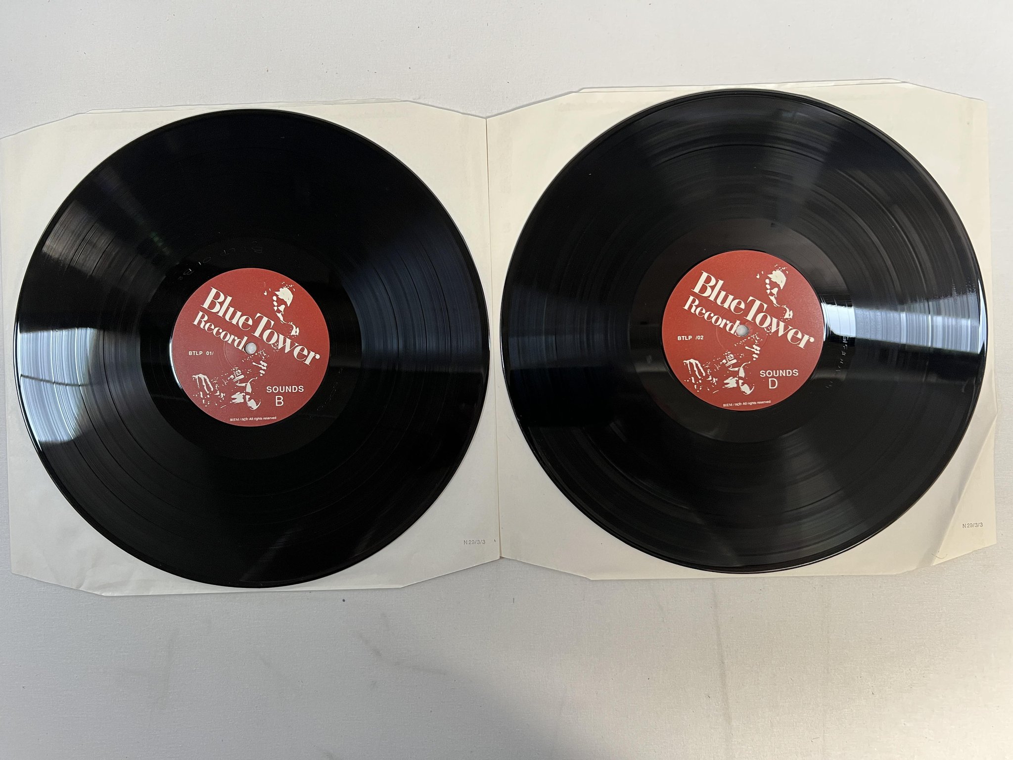 Omslagsbild för skivan V/A Sounds - Contemporary Swedish Improvised Music 2xLP -90 BLUE TOWER free jazz