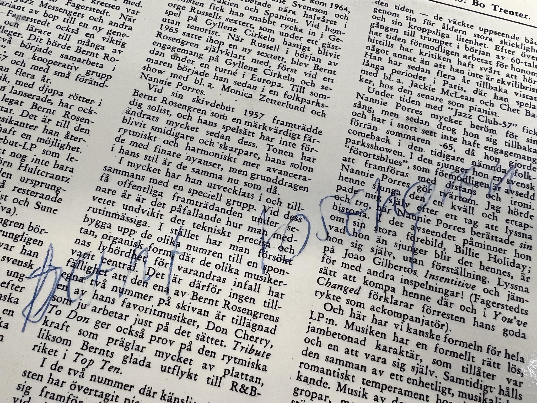 Omslagsbild för skivan BERNT ROSENGREN Stockholm dues LP -65 Swe COLUMBIA SSX 1013 * amazing jazz *