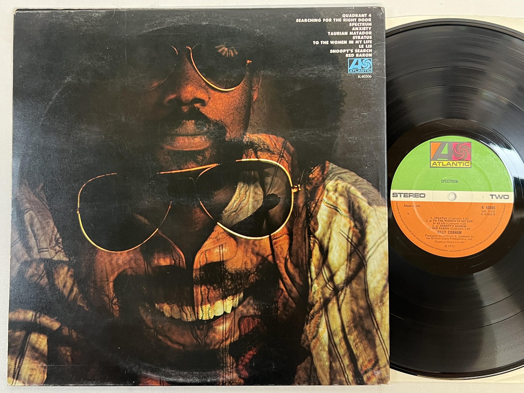 Omslagsbild för skivan BILLY COBHAM spectrum LP -71 UK ATLANTIC K 40506 ** CLASSIC **