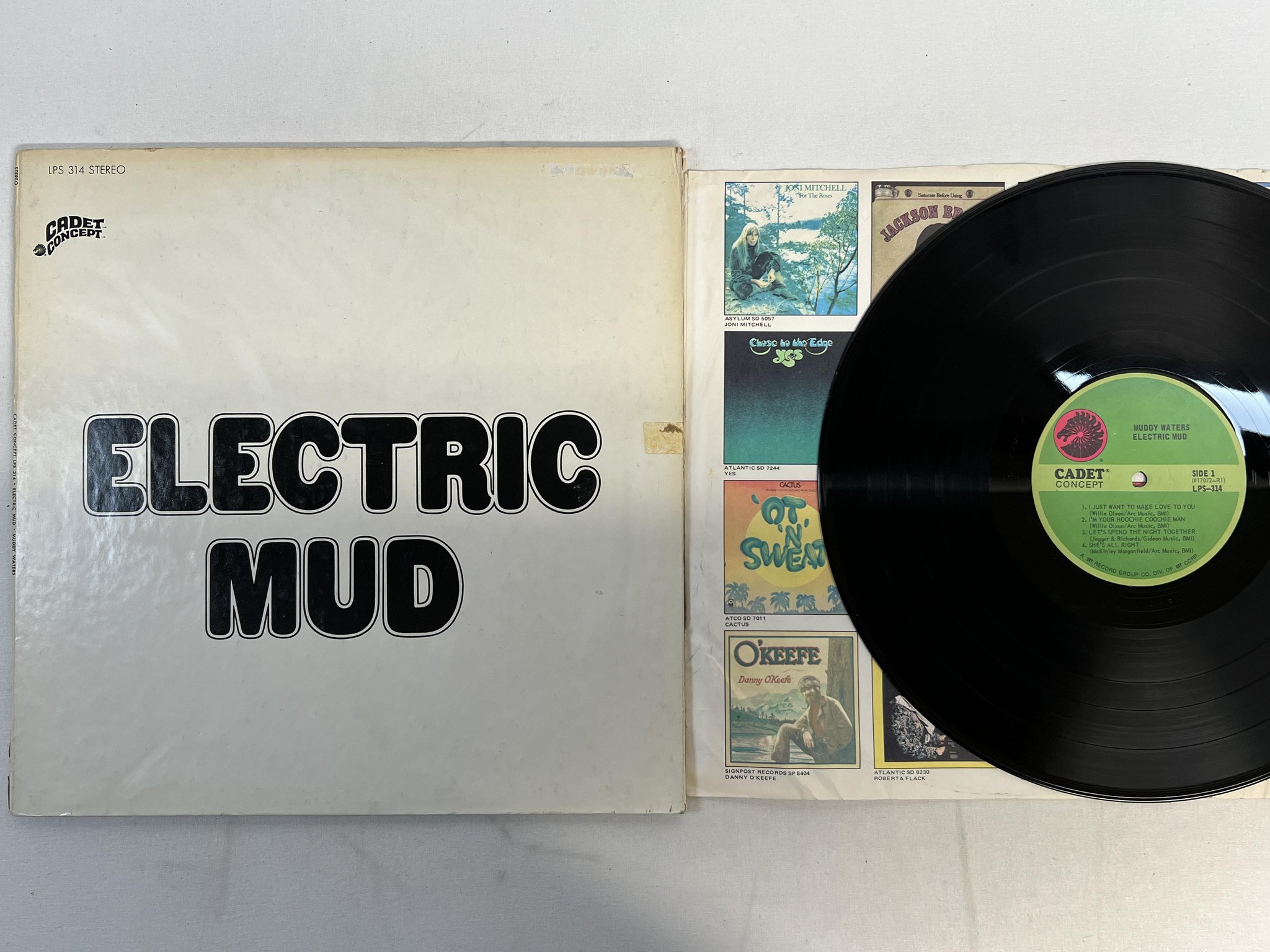 Omslagsbild för skivan MUDDY WATERS Electric Mud LP -68 US CADET LPS 314 ** killer album **
