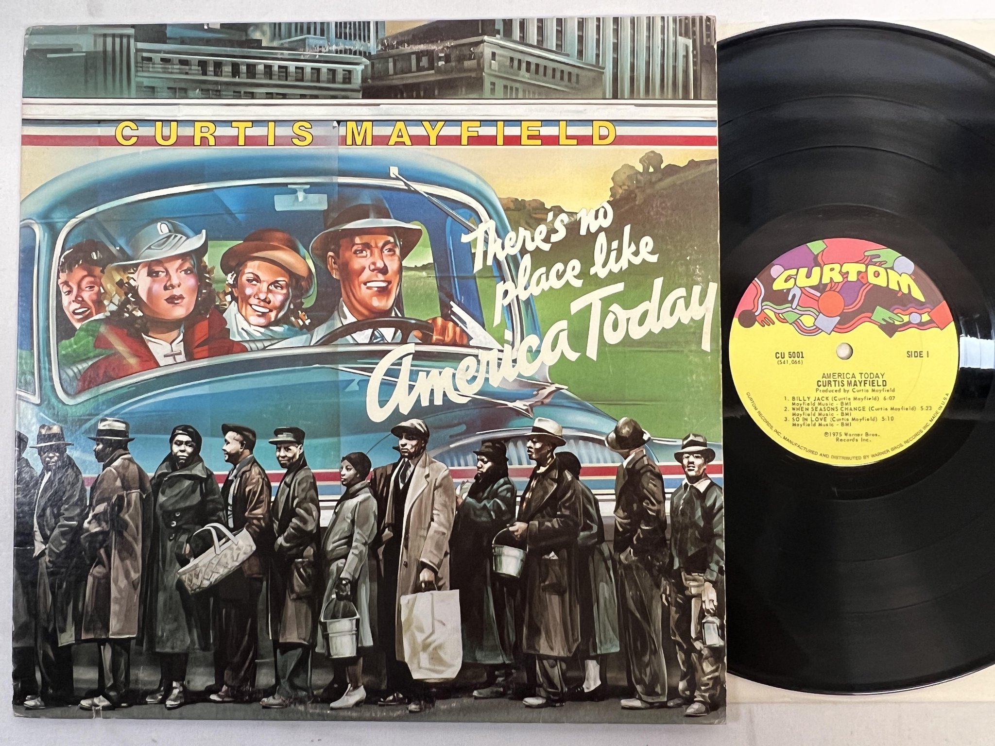 Omslagsbild för skivan CURTIS MAYFIELD America today LP -75 US CURTOM CU 5001