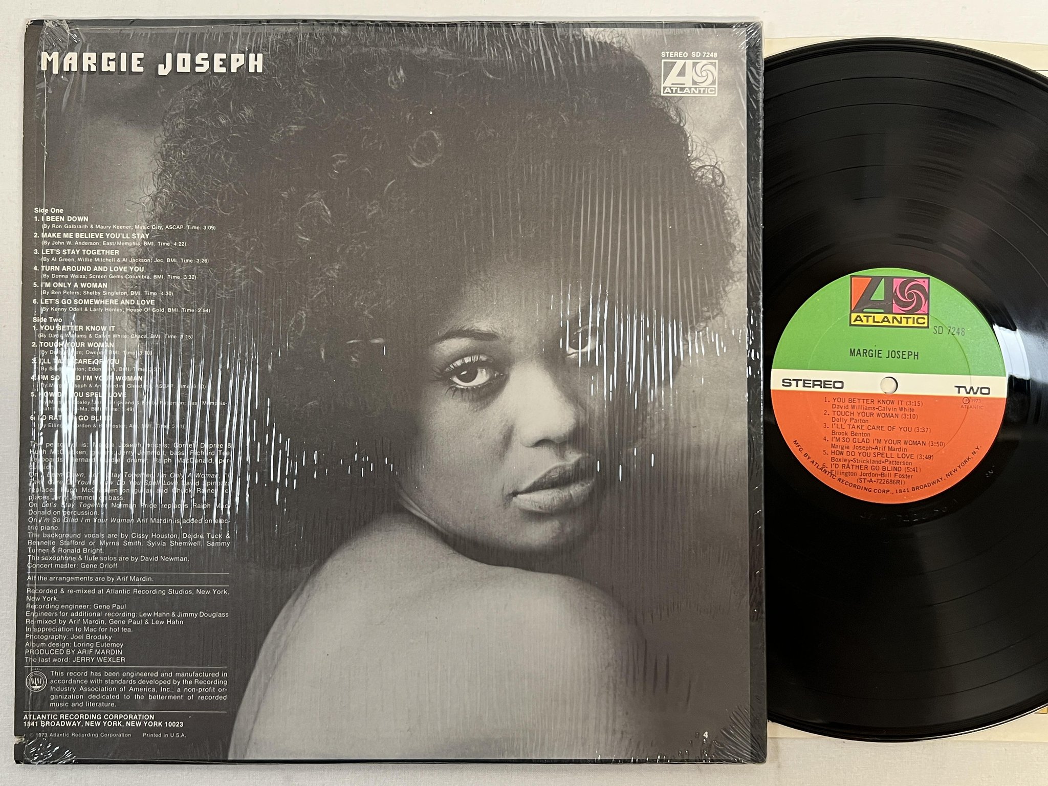 Omslagsbild för skivan MARGIE JOSEPH s/t LP -73 US ATLANTIC SD 7248