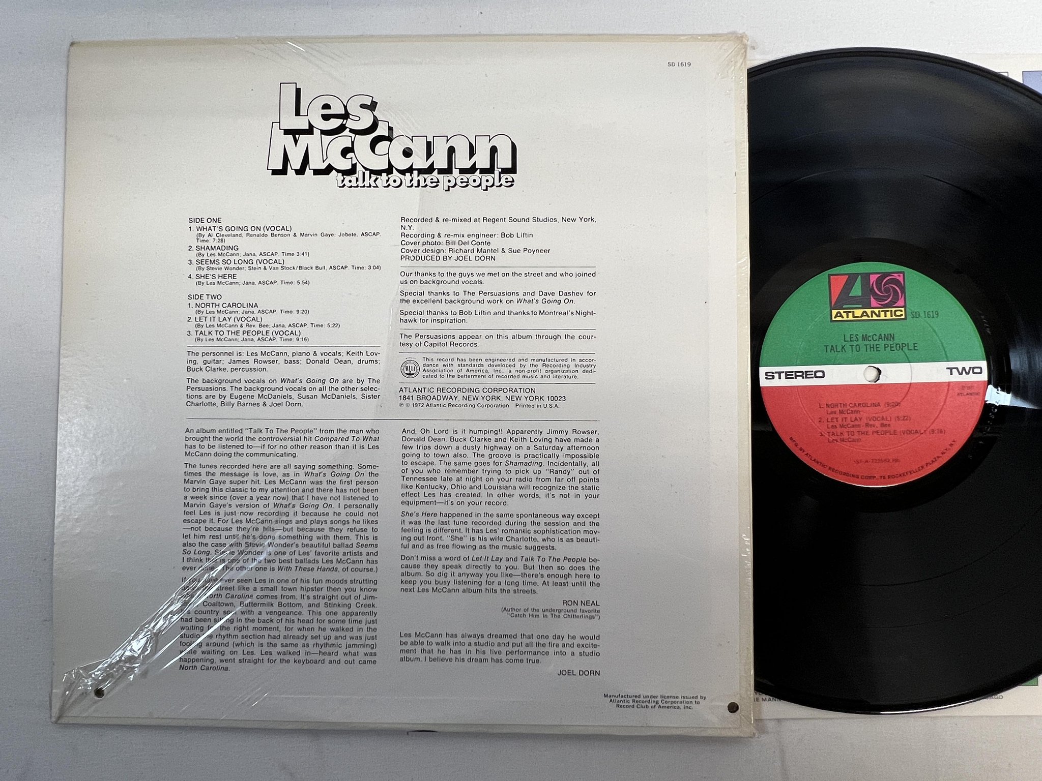 Omslagsbild för skivan LES McCANN talk to the people LP -72 US ATLANTIC SD 1619