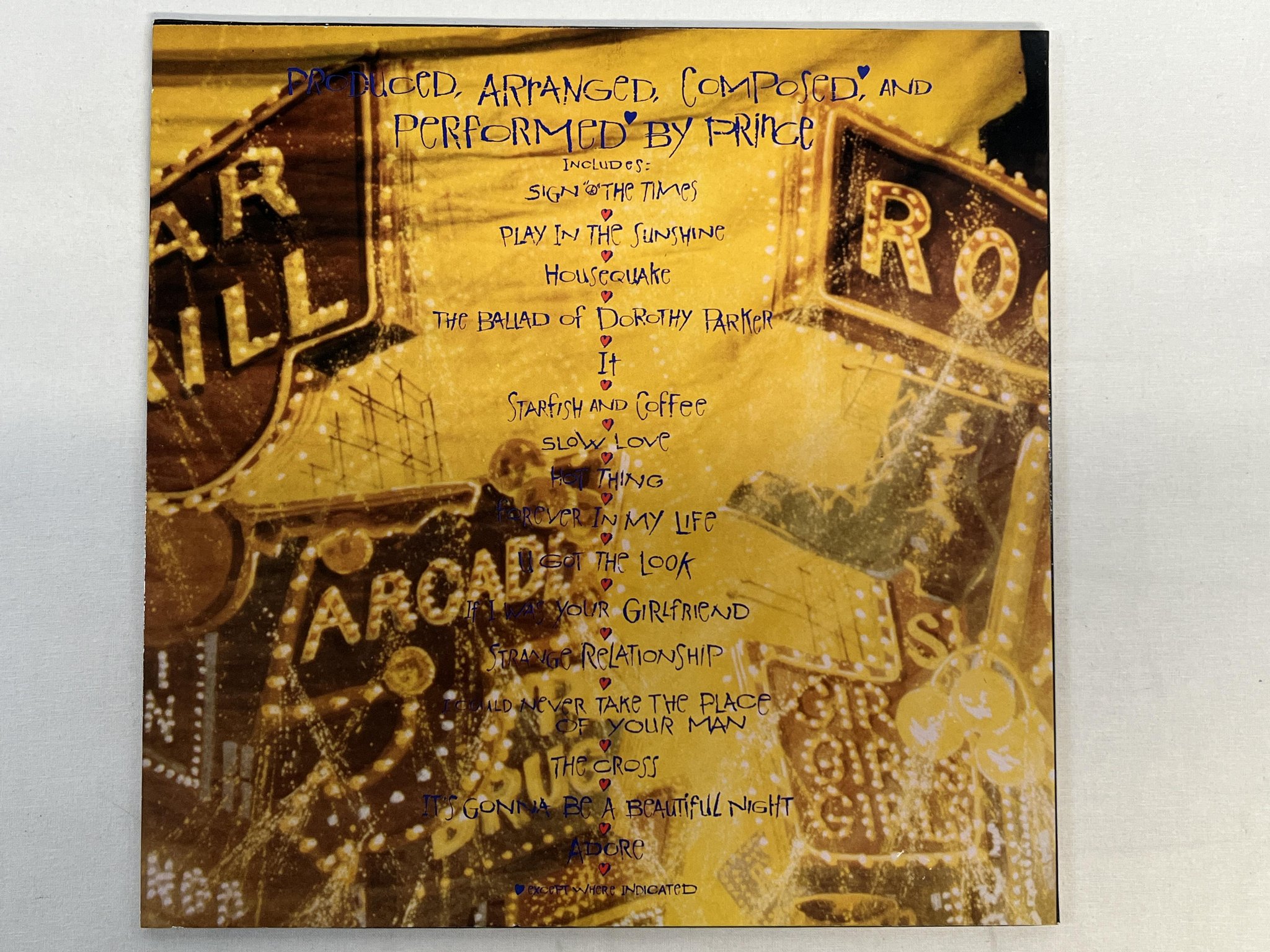 Omslagsbild för skivan PRINCE sign o the times LP -87 Ger WARNER 925 577-1