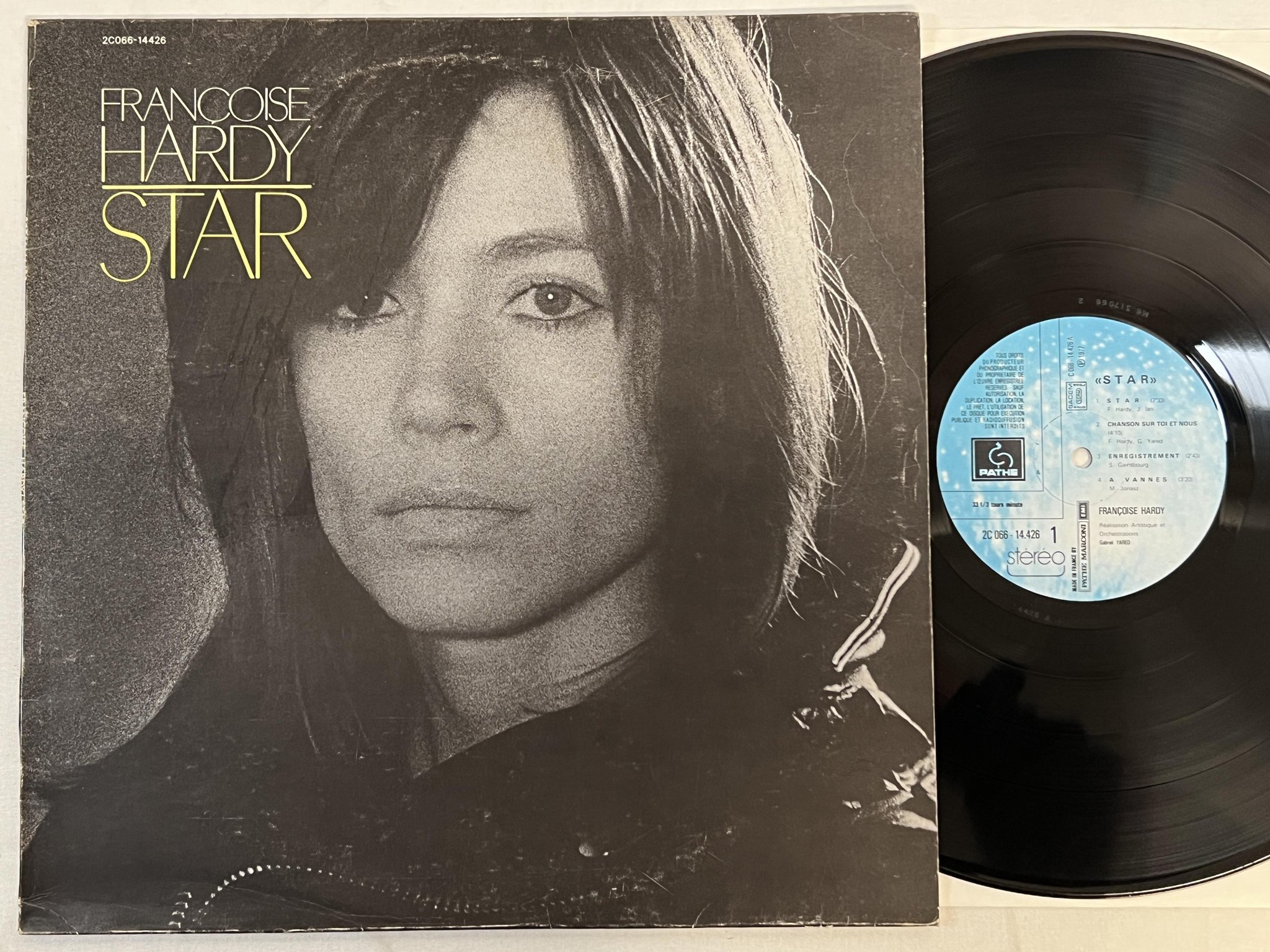 Omslagsbild för skivan FRANCOISE HARDY star LP -77 Fra PATHÉ 2C 066-14 426