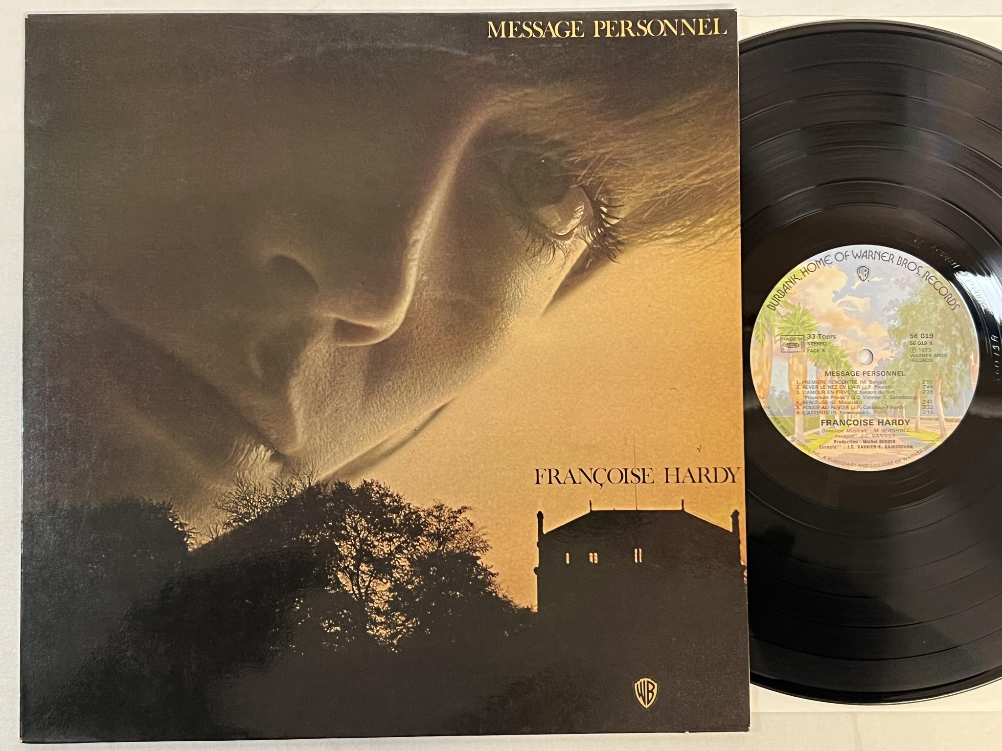 Omslagsbild för skivan FRANCOISE HARDY message personnel LP -73 Fra WARNER 56019