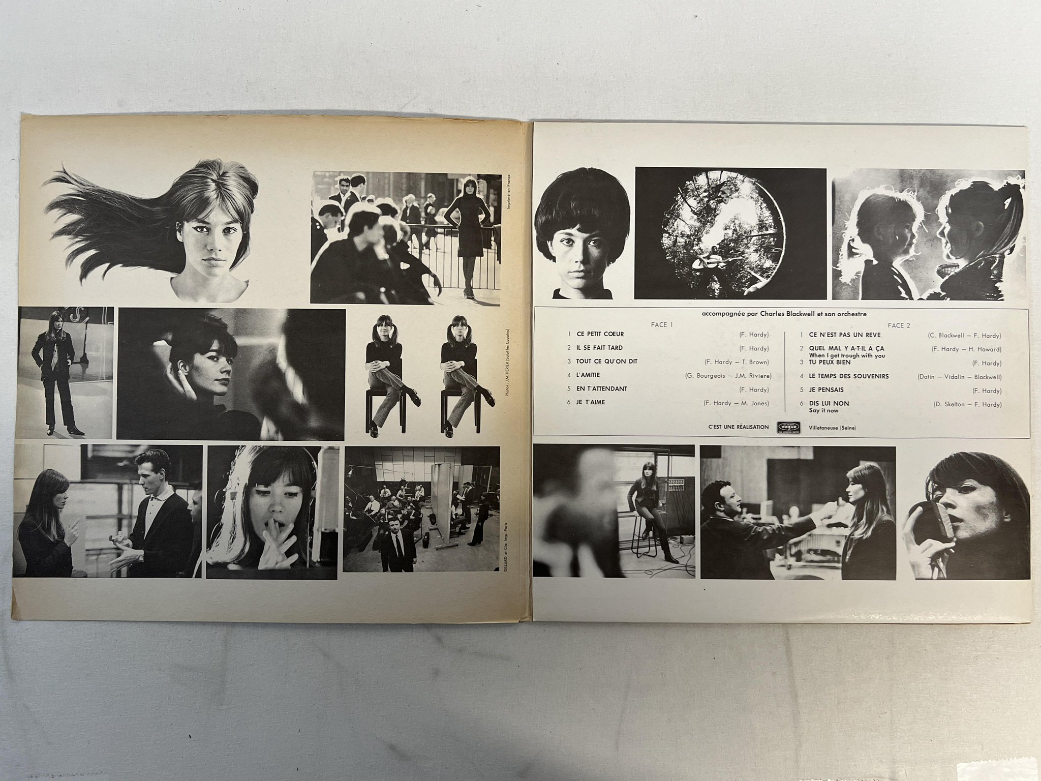 Omslagsbild för skivan FRANCOISE HARDY s/t LP Fra DISCQUES VOGUE C.F.H. 3