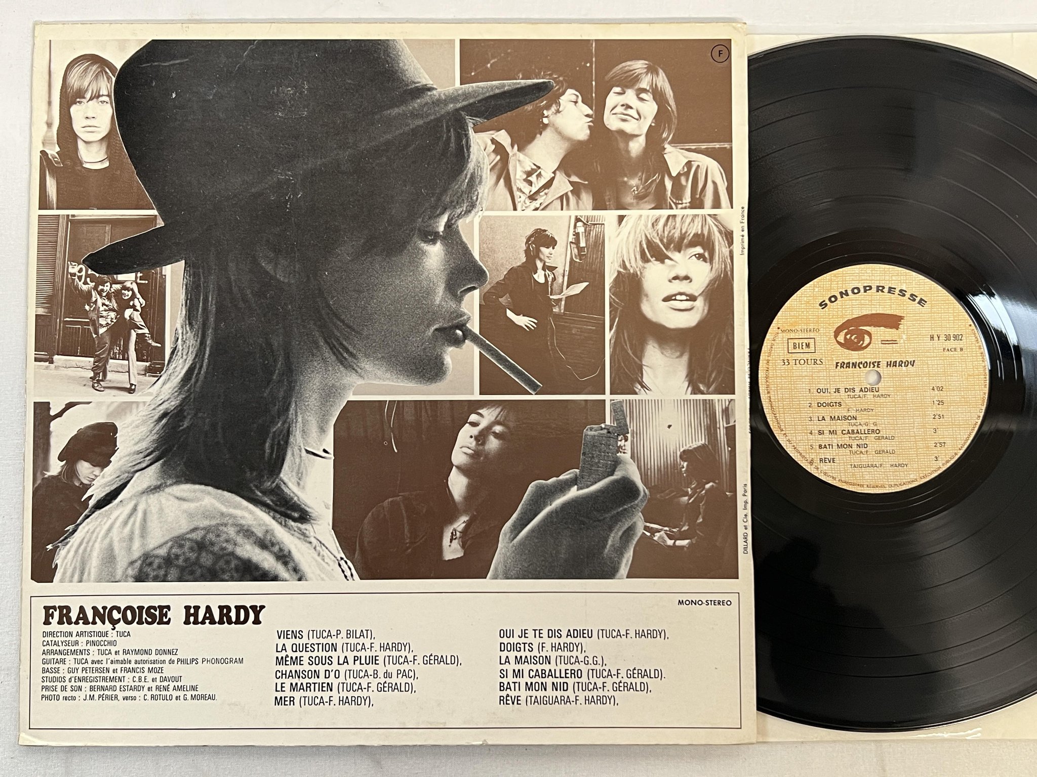 Omslagsbild för skivan FRANCOISE HARDY s/t LP Fra SONOPRESSE HY 30902 ** RARE MISPRINT **