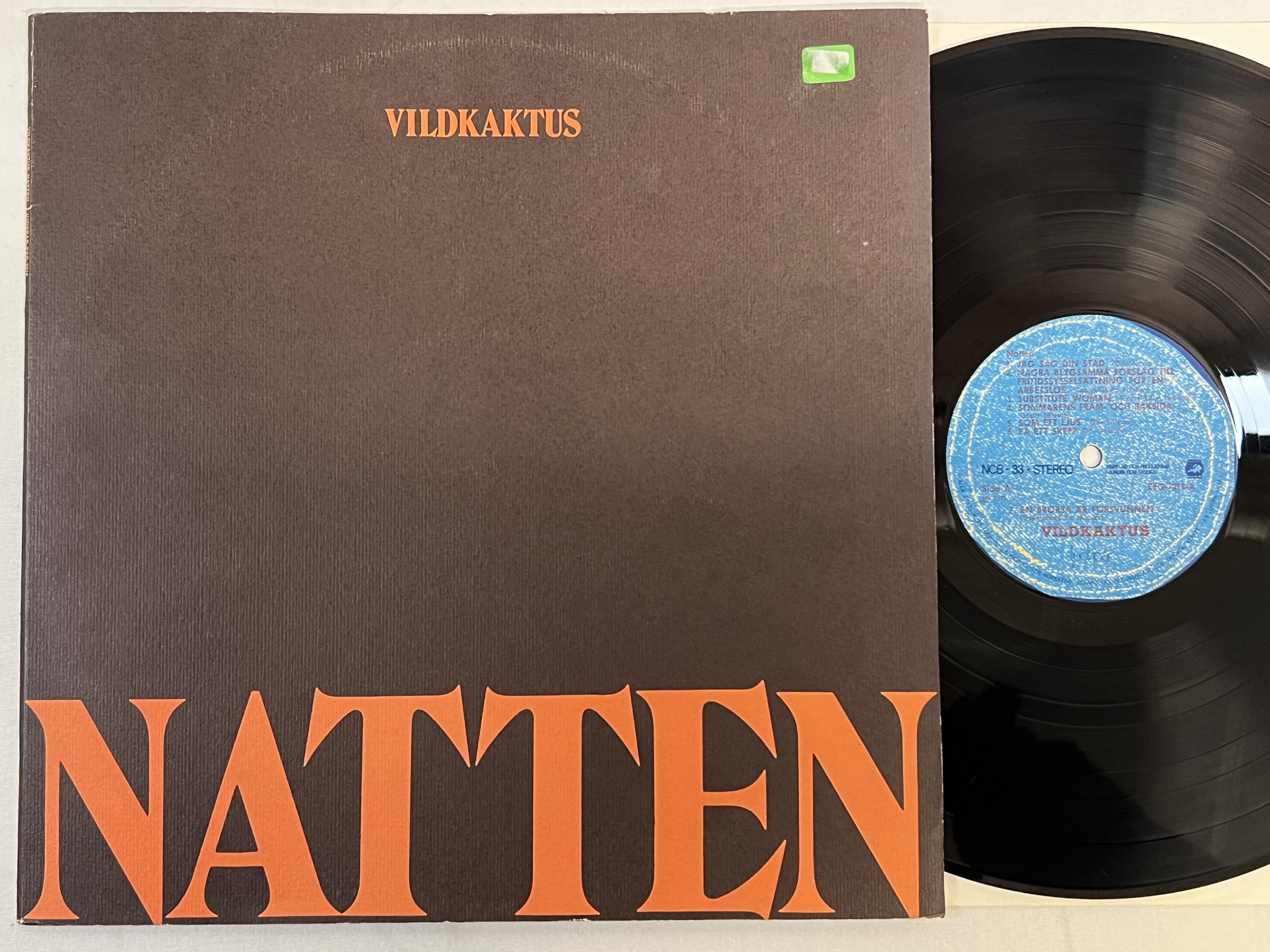Omslagsbild för skivan VILDKAKTUS natten LP -72 Swe LJUDSPÅR EFG-7216 ** rare prog **