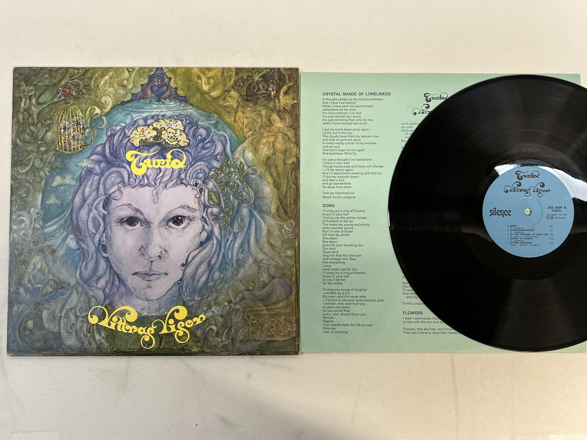 Omslagsbild för skivan TURID vittras visor LP -71 Swe SILENCE SRS 4609