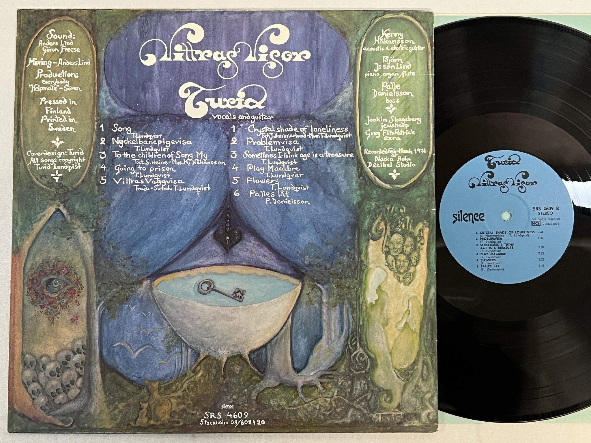 Omslagsbild för skivan TURID vittras visor LP -71 Swe SILENCE SRS 4609