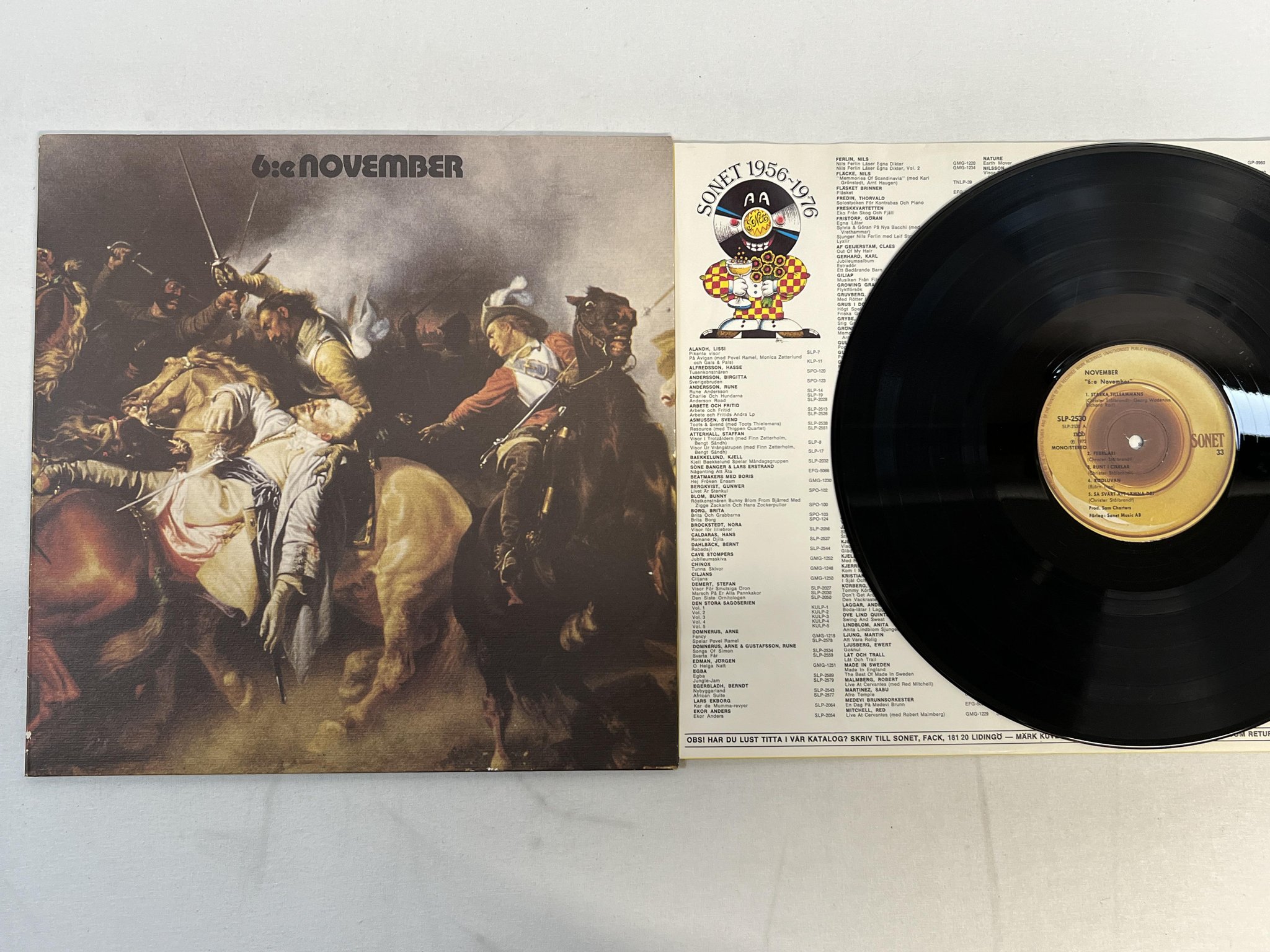 Omslagsbild för skivan NOVEMBER 6:e November LP -72 Swe SONET SLP-2530