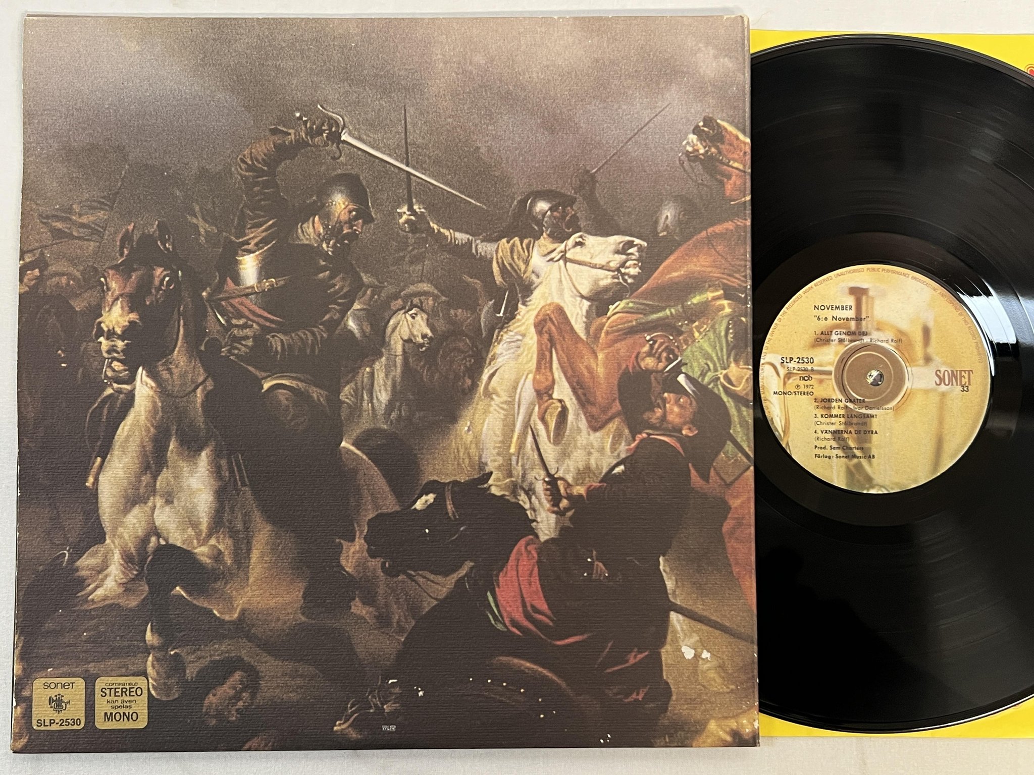 Omslagsbild för skivan NOVEMBER 6:e November LP -72 Swe SONET SLP-2530
