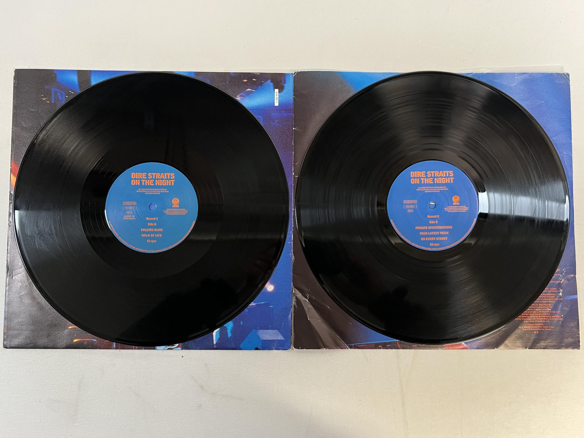 Omslagsbild för skivan DIRE STRAITS on the night 2xLP -93 Hol VERTIGO 514 766-1 ** rare **