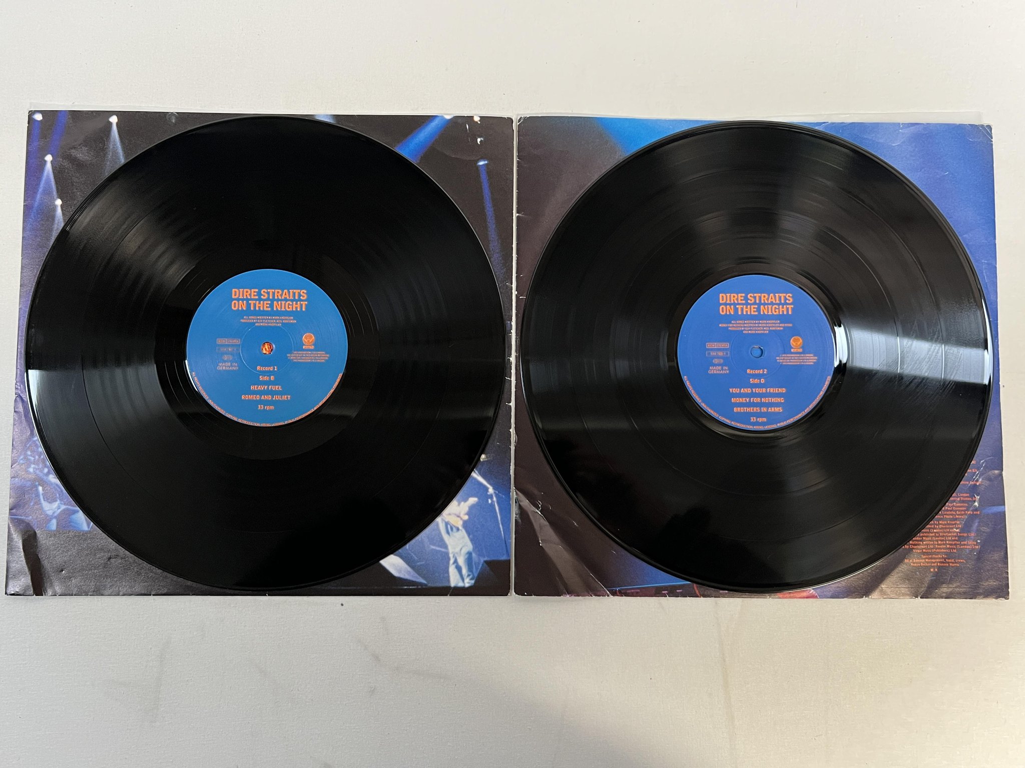 Omslagsbild för skivan DIRE STRAITS on the night 2xLP -93 Hol VERTIGO 514 766-1 ** rare **