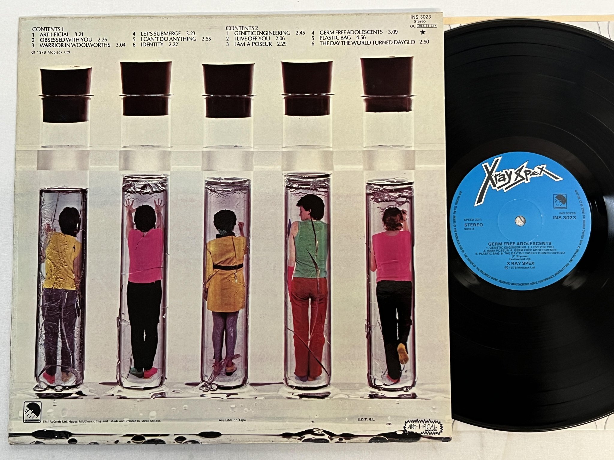 Omslagsbild för skivan X RAY SPEX Germfree Adolescents LP -78 UK EMI INS 3023