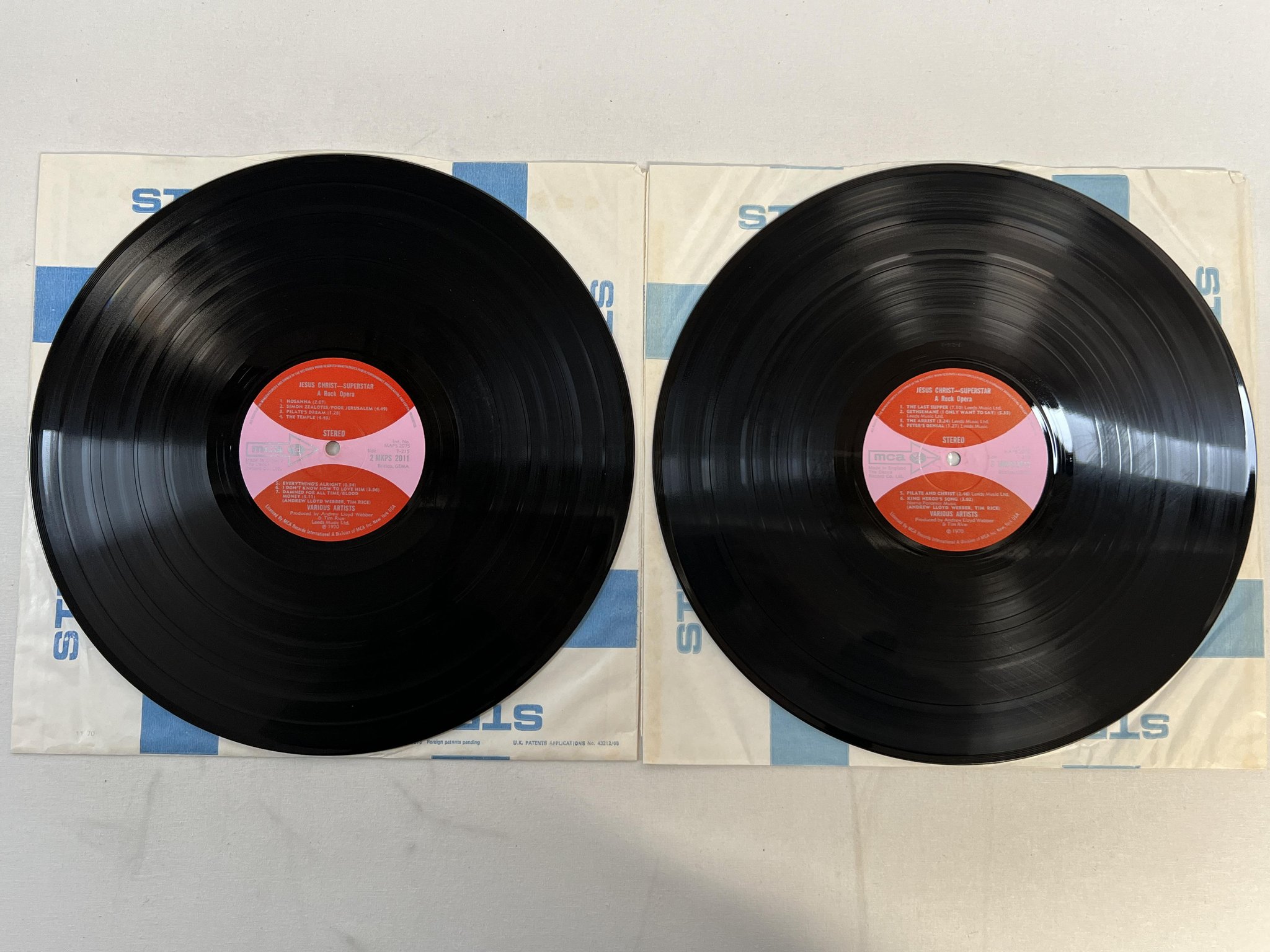 Omslagsbild för skivan V/A Jesus Christ Superstar 2xLP -70 UK 2nd MCA MKPS 2011/2 ** CLASSIC **