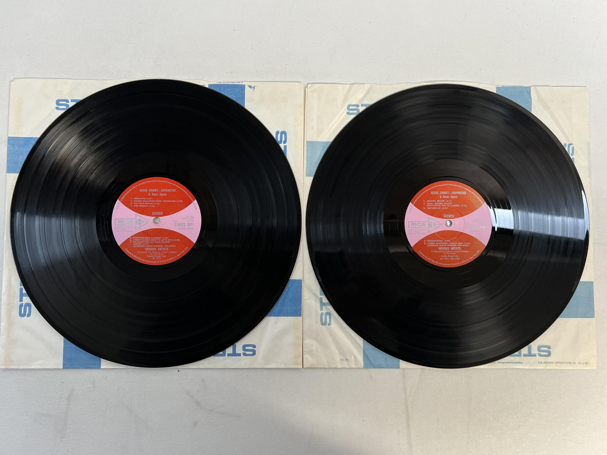 Omslagsbild för skivan V/A Jesus Christ Superstar 2xLP -70 UK 2nd MCA MKPS 2011/2 ** CLASSIC **