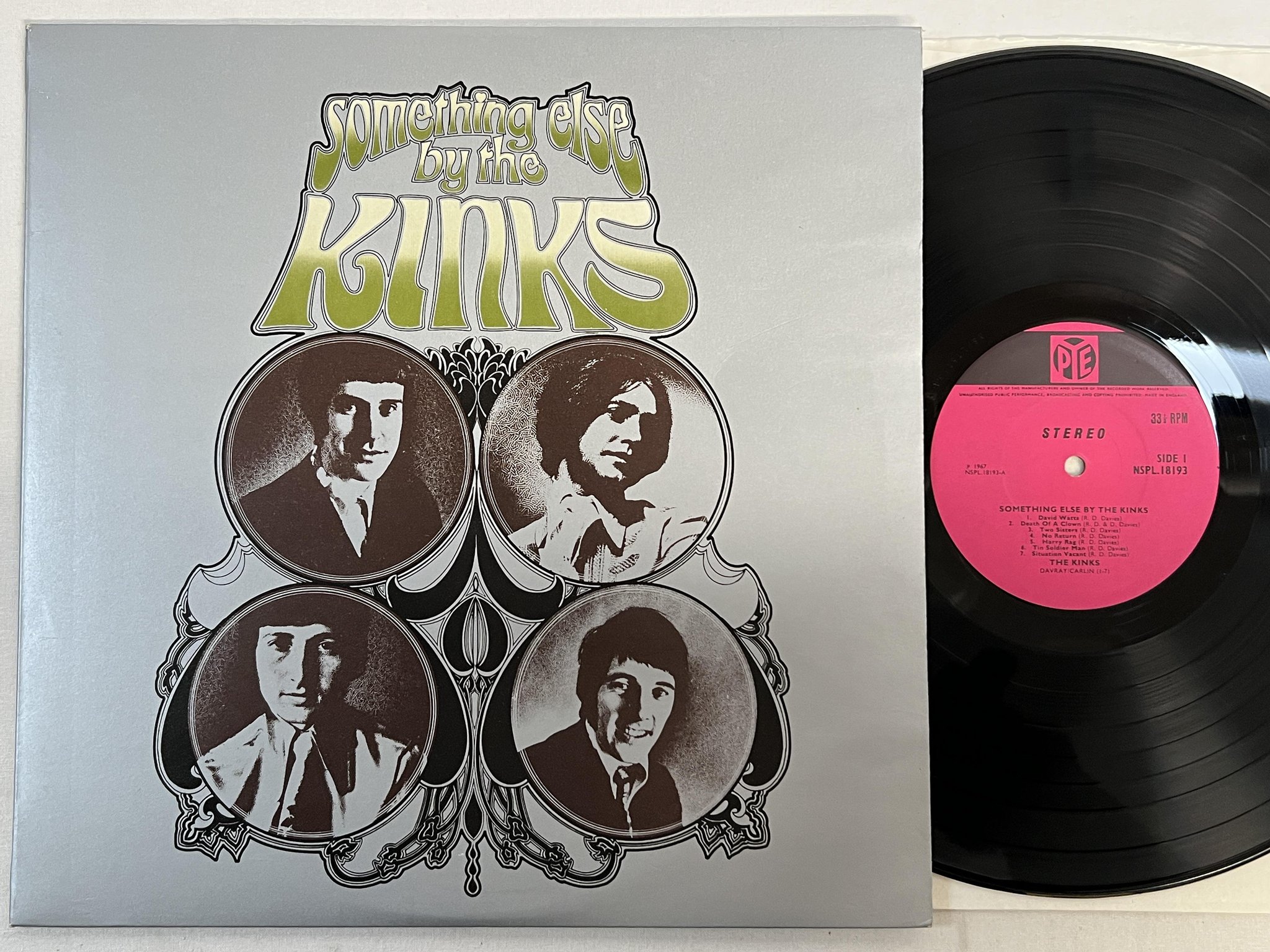 Omslagsbild för skivan THE KINKS something else by the LP -67 UK PYE NSPL 18193 ** RARE **