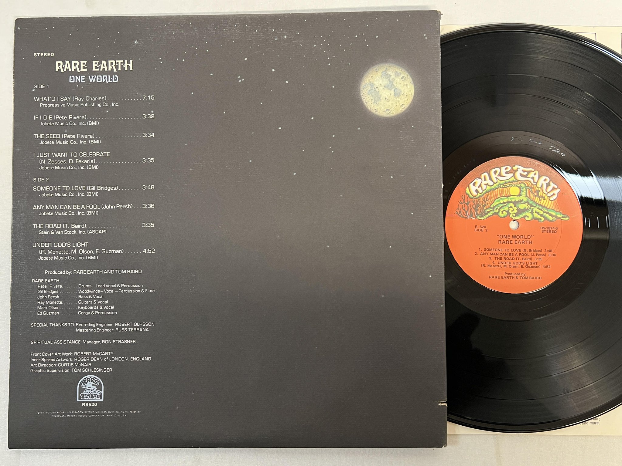 Omslagsbild för skivan RARE EARTH one world LP -71 US RARE EARTH RS520