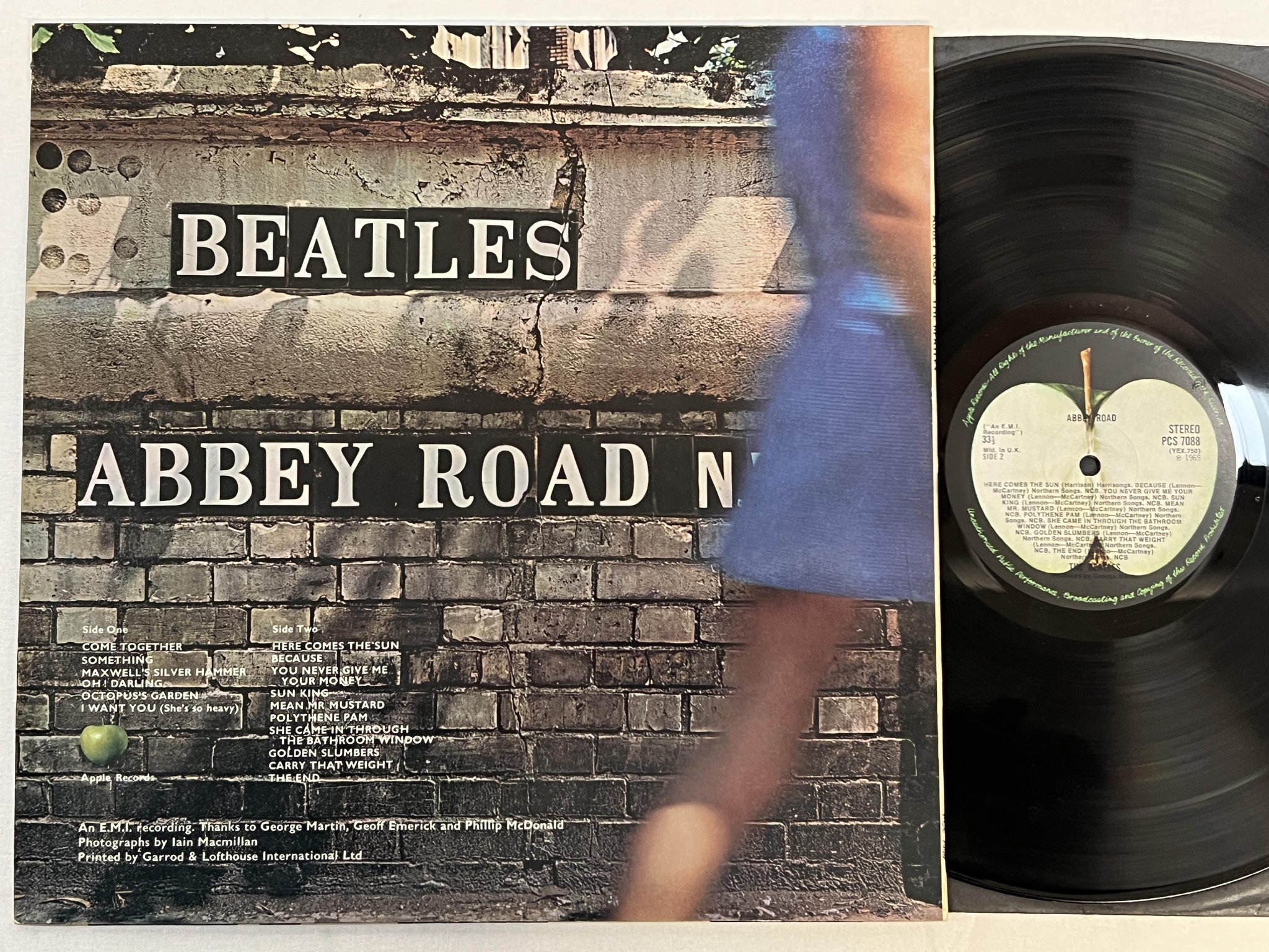 Omslagsbild för skivan THE BEATLES abbey road LP -69 UK APPLE PCS 7088